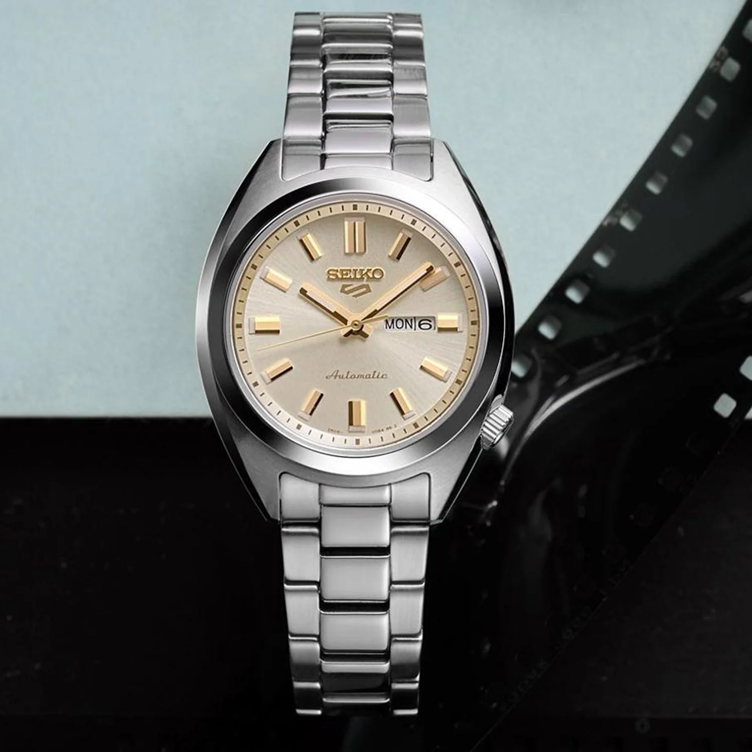 5 Sports Women Automatic Beige Dial Analog Stainless Steel Watch SRE023K1 - Image 4