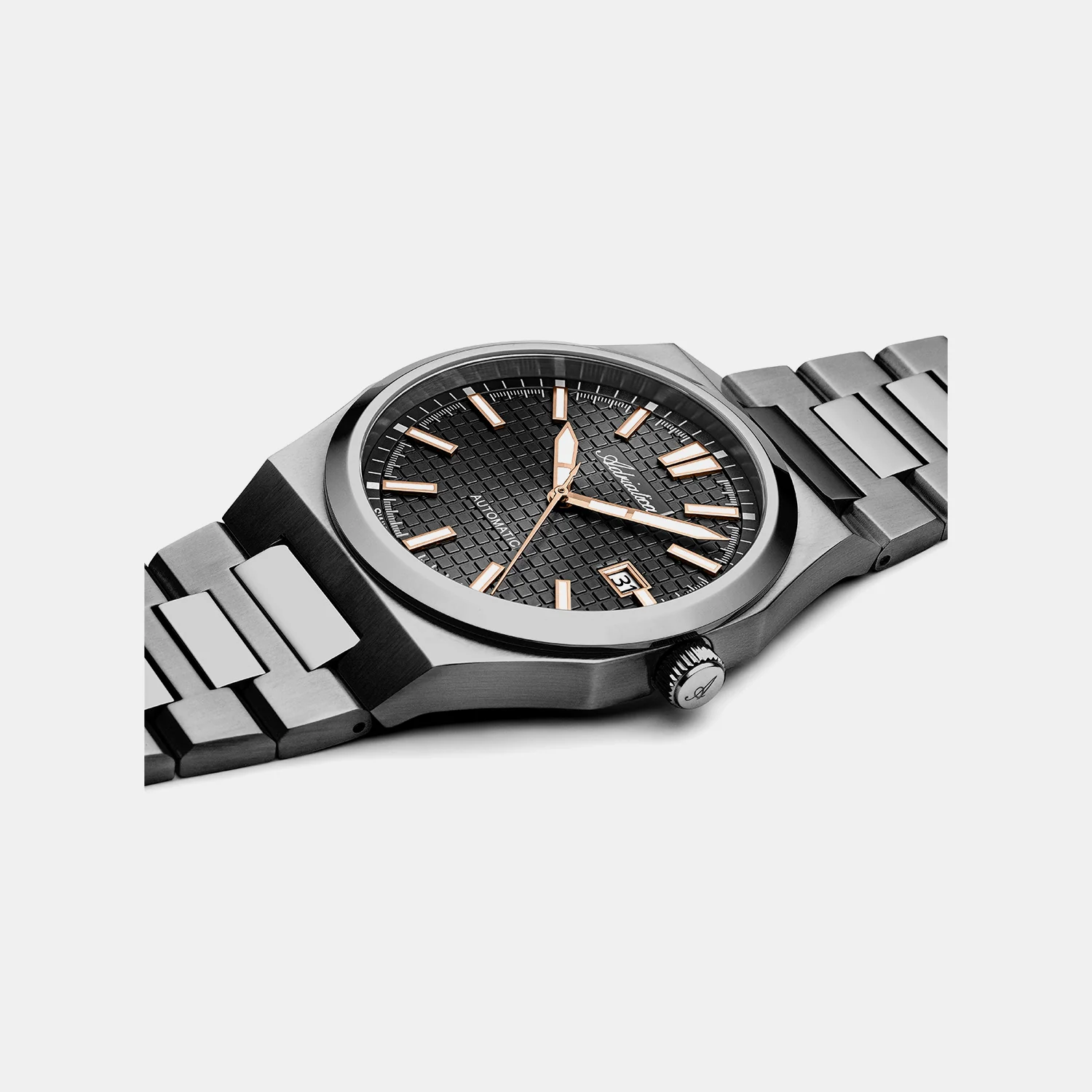 Automatic Men Quartz Gun Dial Analog Stainless Steel Watch A8326.S1R6A - Image 2
