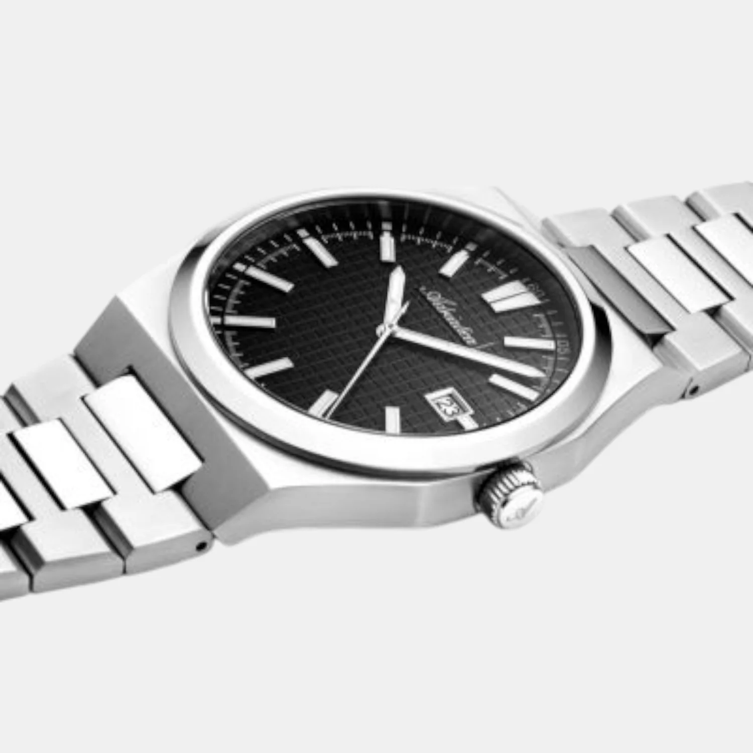 Men Quartz Black Dial Analog Stainless Steel Watch A8326.5114Q - Image 2