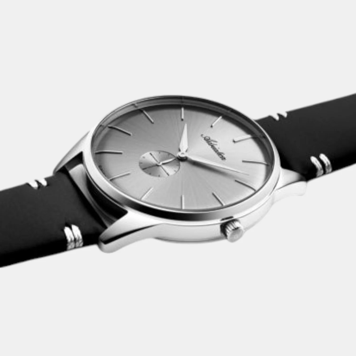 Men Quartz Grey Dial Analog Leather Watch A8264.5217Q - Image 3