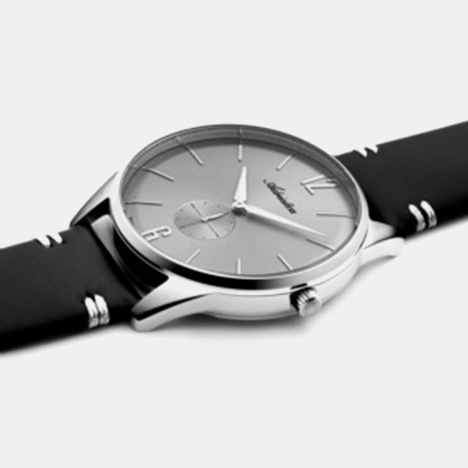 Men Quartz Grey Dial Analog Leather Watch A8264.5257XLQ - Image 2