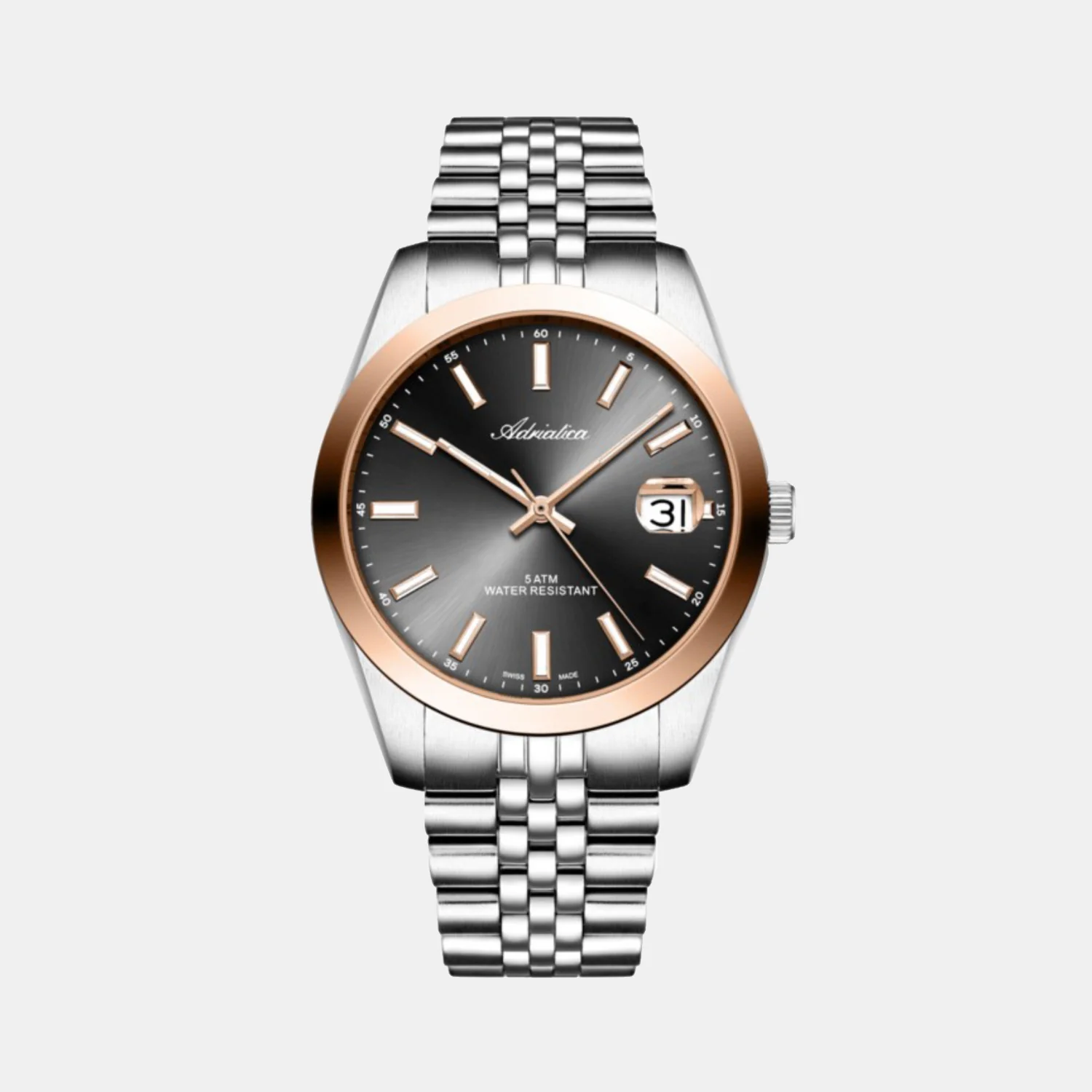 Men Quartz Gun Dial Analog Stainless Steel Watch A1299.R117Q - Image 2