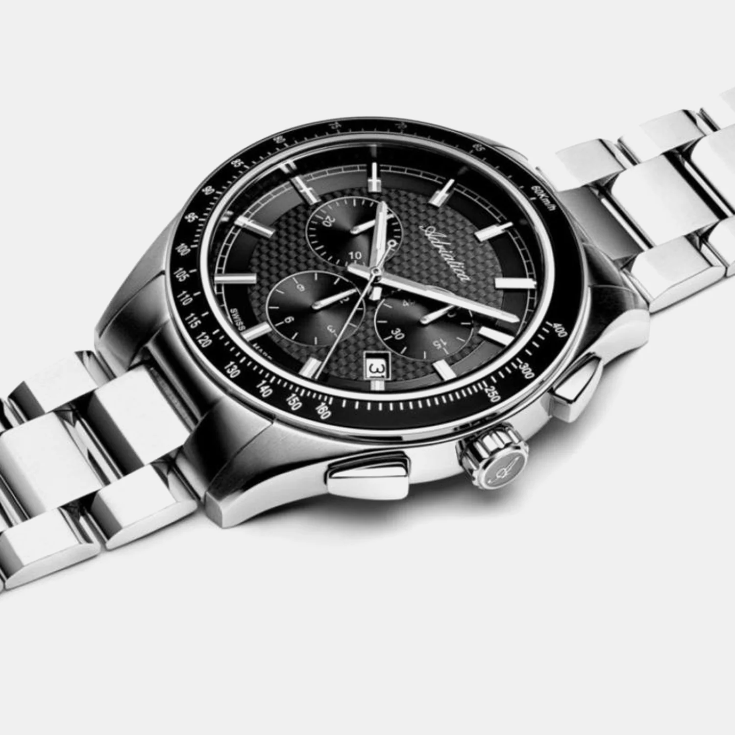 Men Quartz Gun Dial Chronograph Stainless Steel Watch A8245.5116CH - Image 2