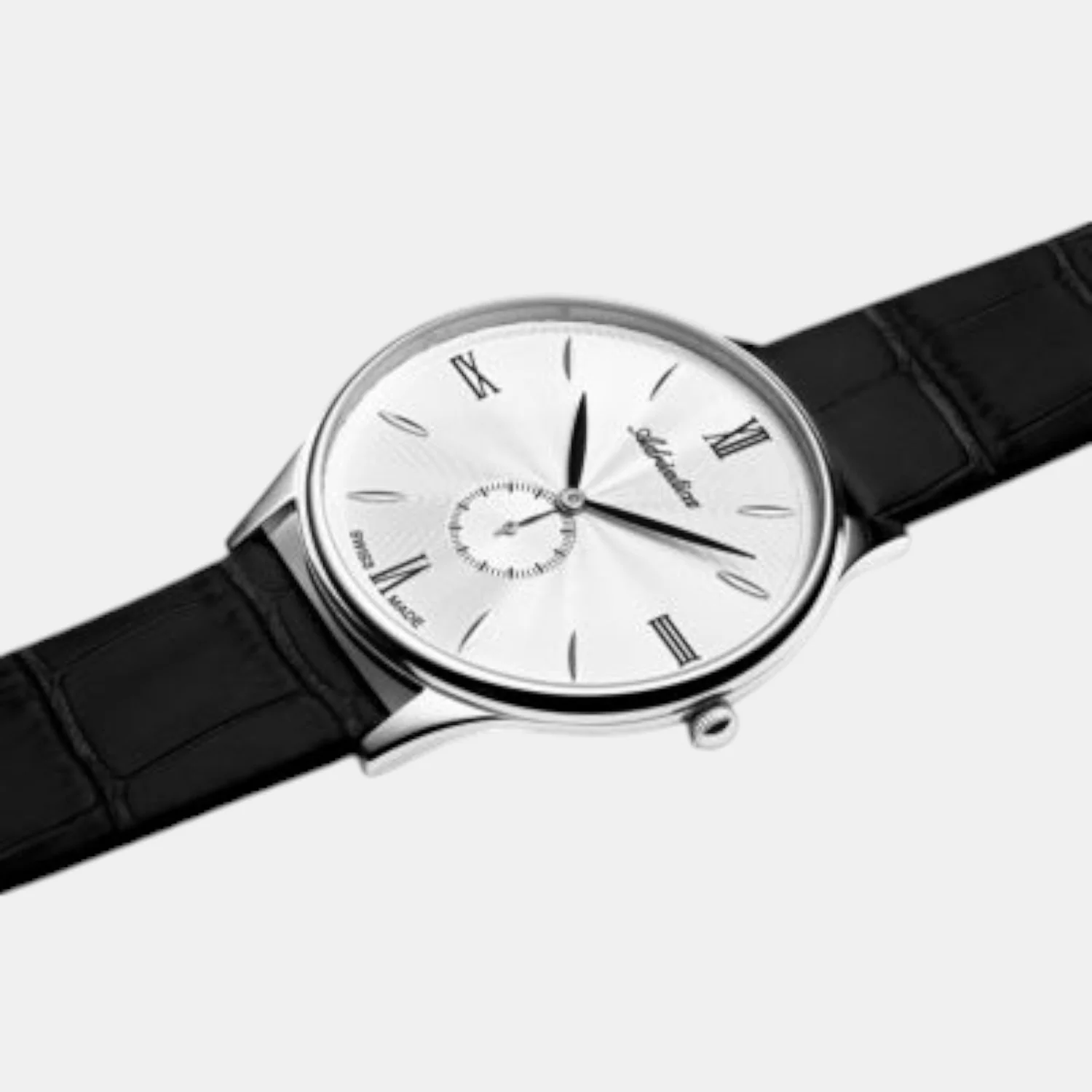 Men Quartz Silver Dial Analog Leather Watch A1230.5263QXL - Image 5