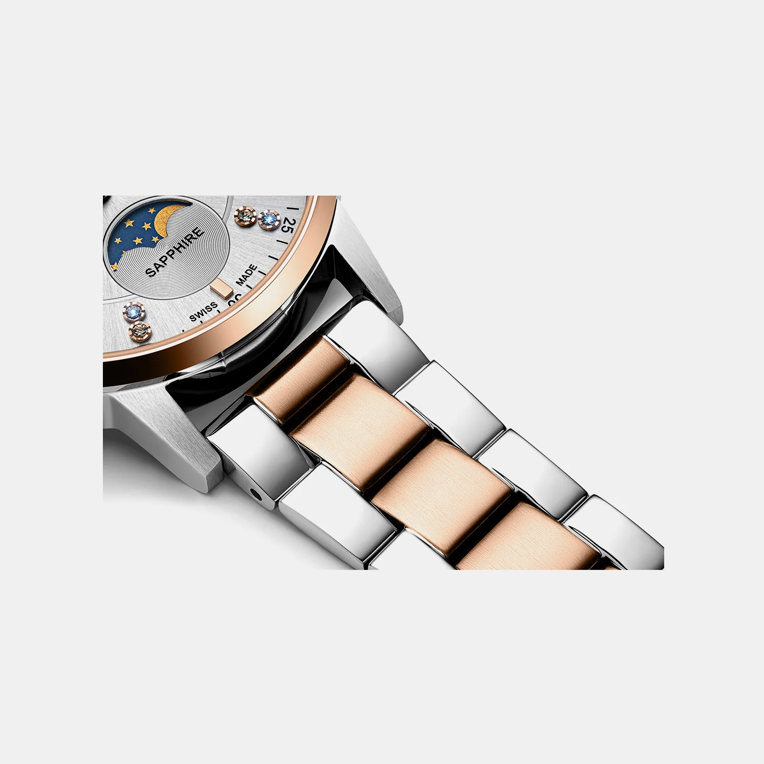 Moonphase For Her Women Quartz Grey Dial Multi-Function Stainless Steel Watch A3834.R1R7QF - Image 3
