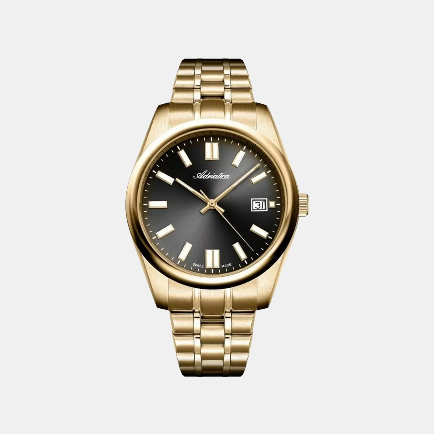 Pairs Men Quartz Gun Dial Analog Stainless Steel Watch A1298.1116Q