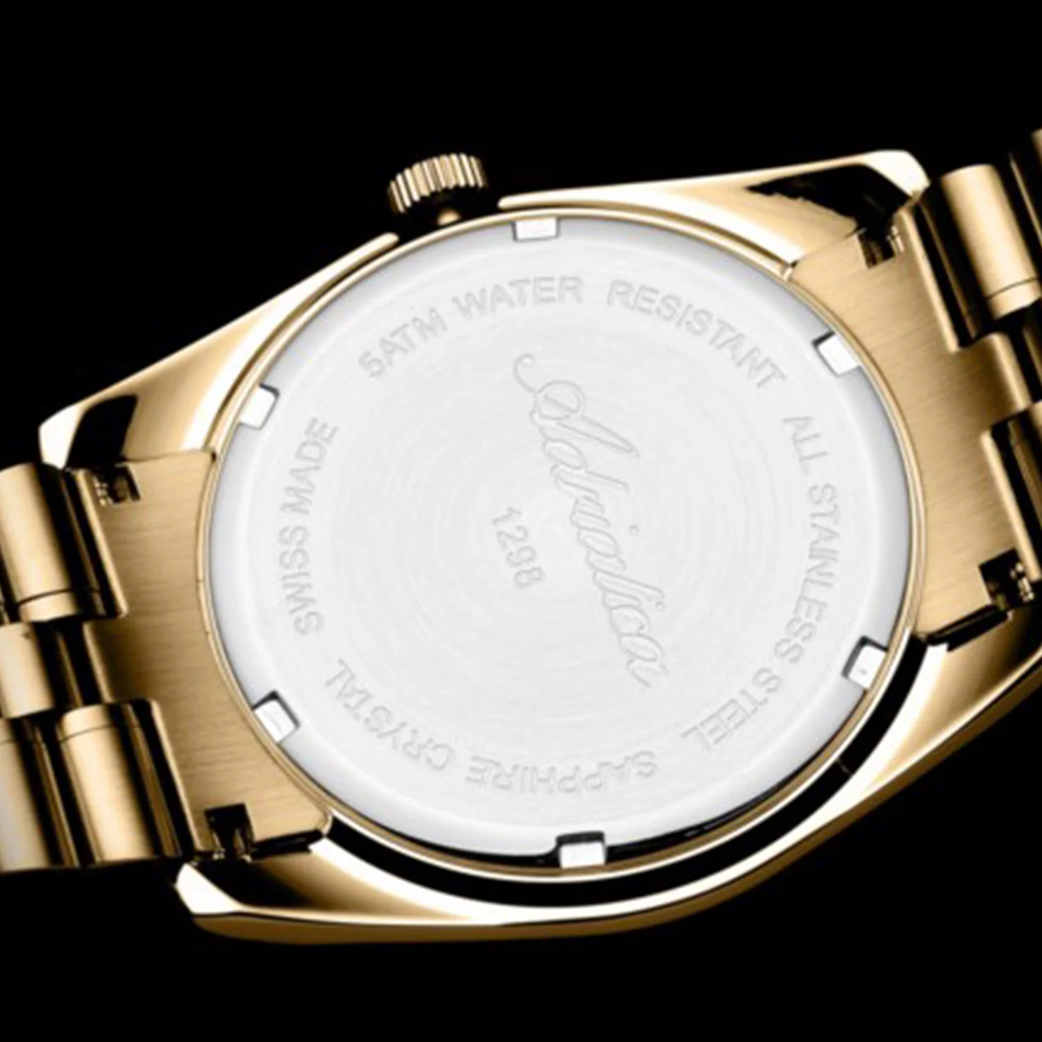 Pairs Men Quartz Gun Dial Analog Stainless Steel Watch A1298.1116Q - Image 7