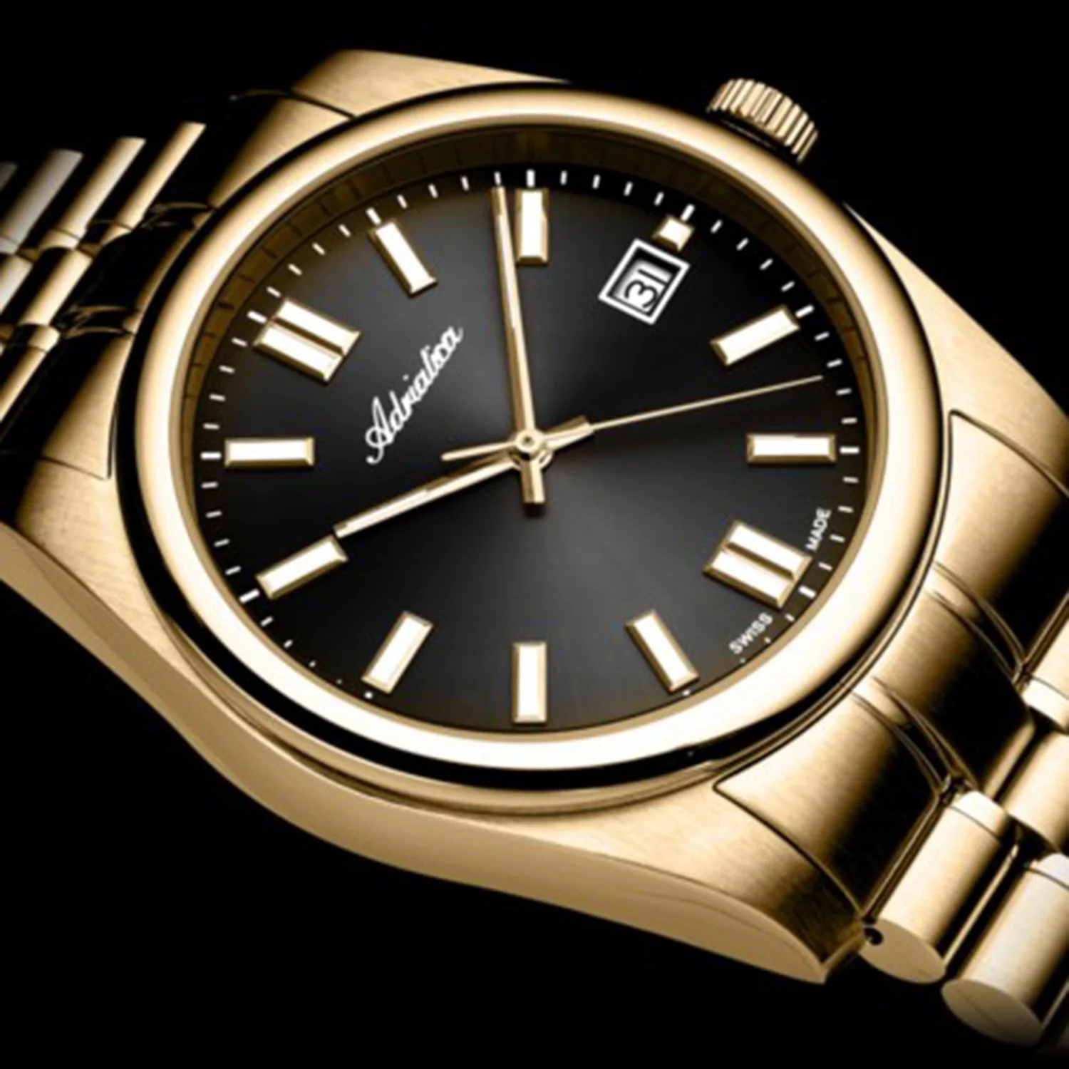 Pairs Men Quartz Gun Dial Analog Stainless Steel Watch A1298.1116Q - Image 8