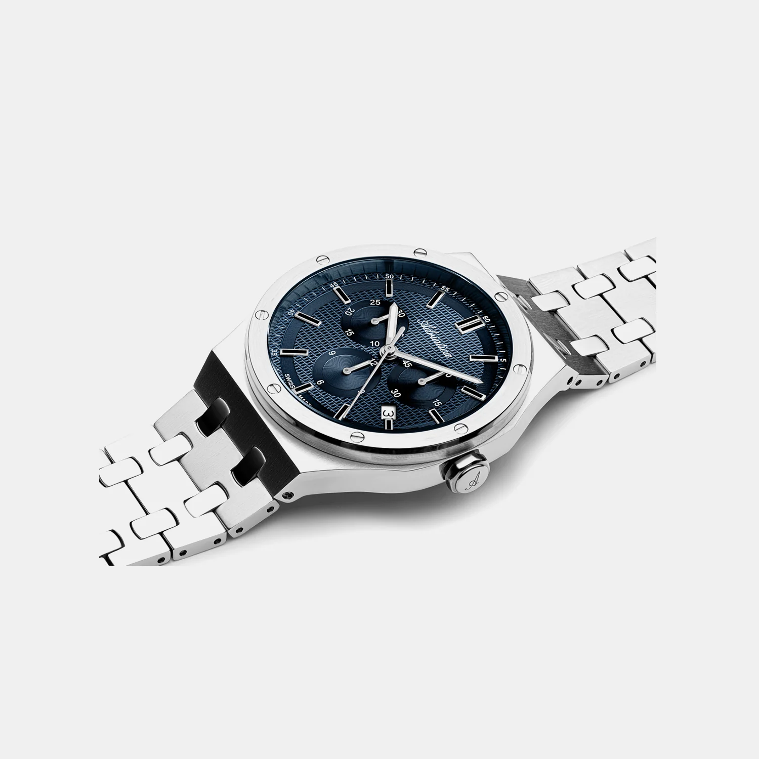Passion Men Quartz Blue Dial Chronograph Stainless Steel Watch A8337.5115CH - Image 2
