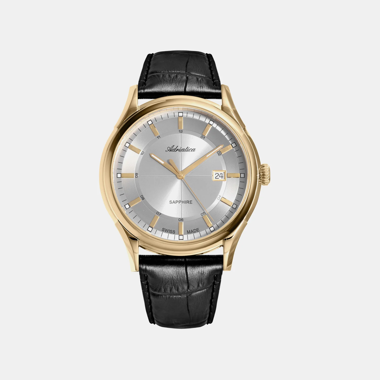 Premiere Men Quartz Grey Dial Analog Leather Watch A2804.1217Q