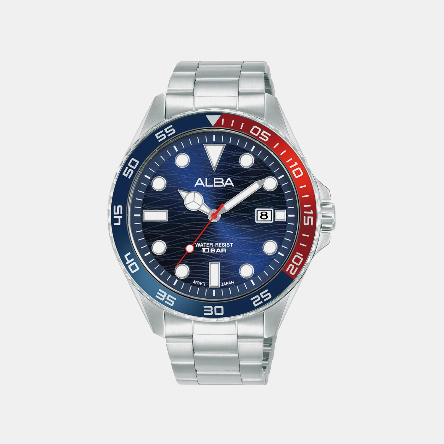 Active Men Quartz Dual Tone Dial Analog Stainless Steel Watch AS9V53X1