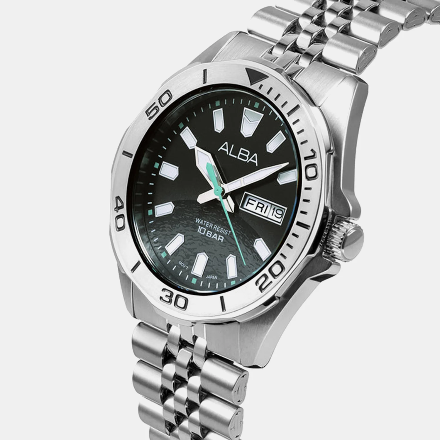 Active Men Quartz Black Dial Analog Stainless Steel Watch AV3575X1 - Image 2