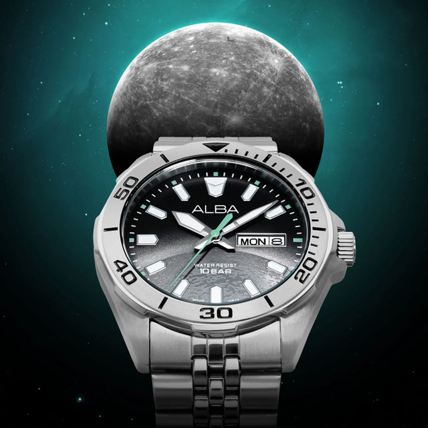 Active Men Quartz Black Dial Analog Stainless Steel Watch AV3575X1 - Image 5