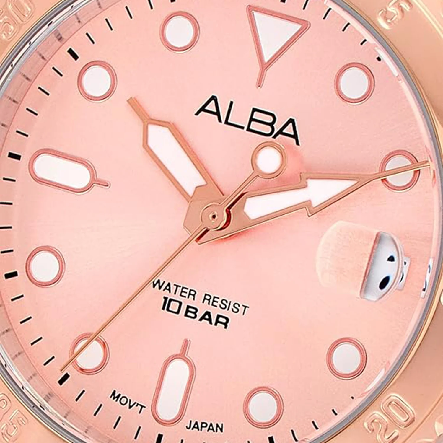 Active Women Quartz Light Pink Dial Analog Stainless Steel Watch AG8Q34X1 - Image 2