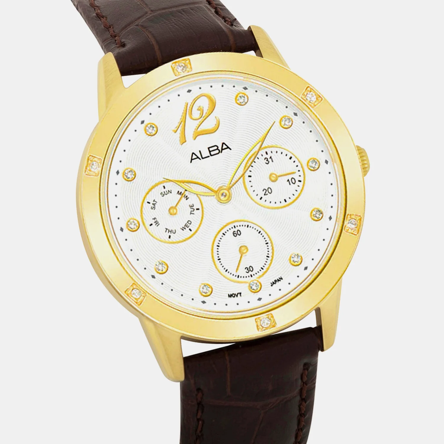 Fashion Men Quartz White Dial Analog Leather Watch AP6718X1 - Image 2