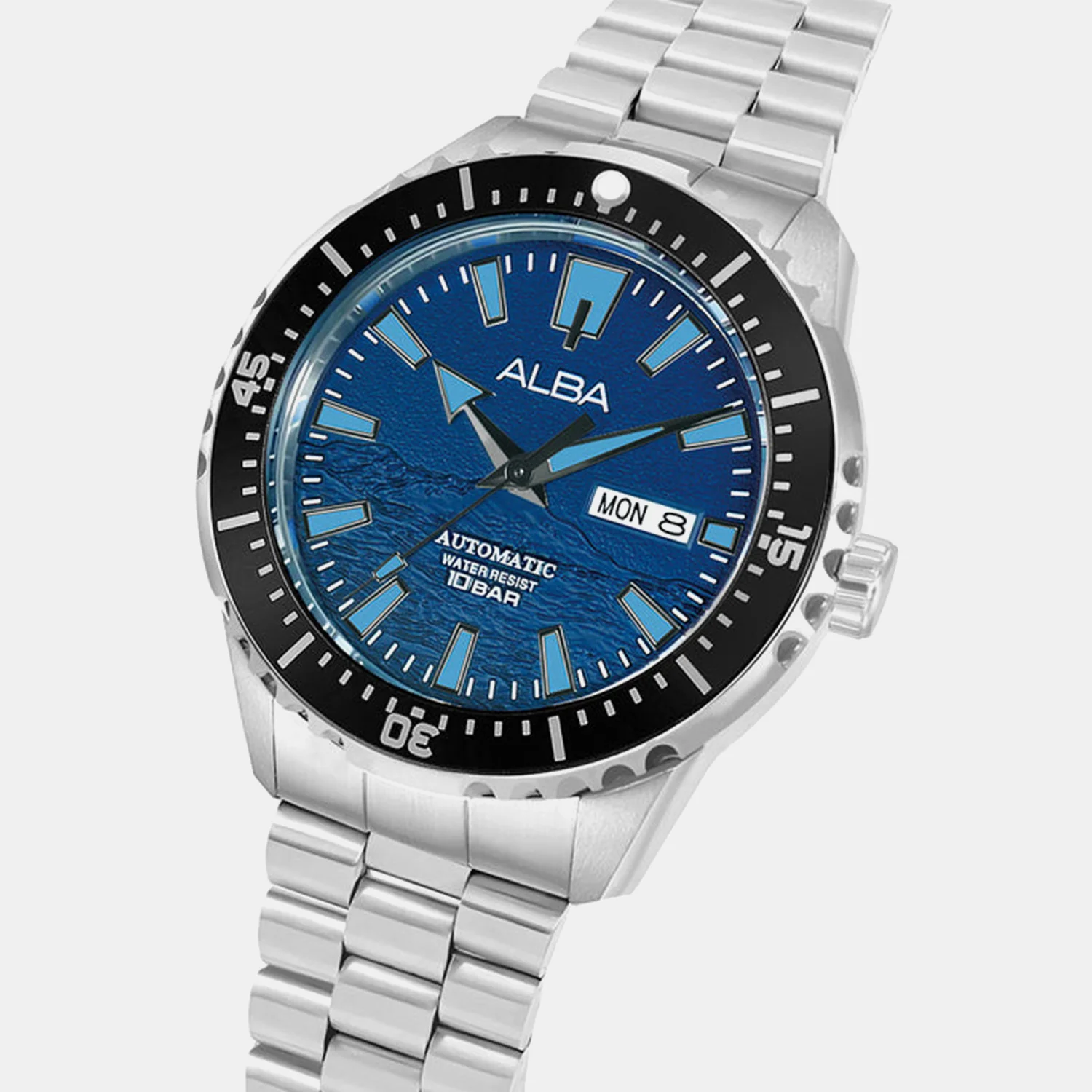 Mechanical Men Automatic Blue Dial Analog Stainless Steel Watch AL4741X1 - Image 2