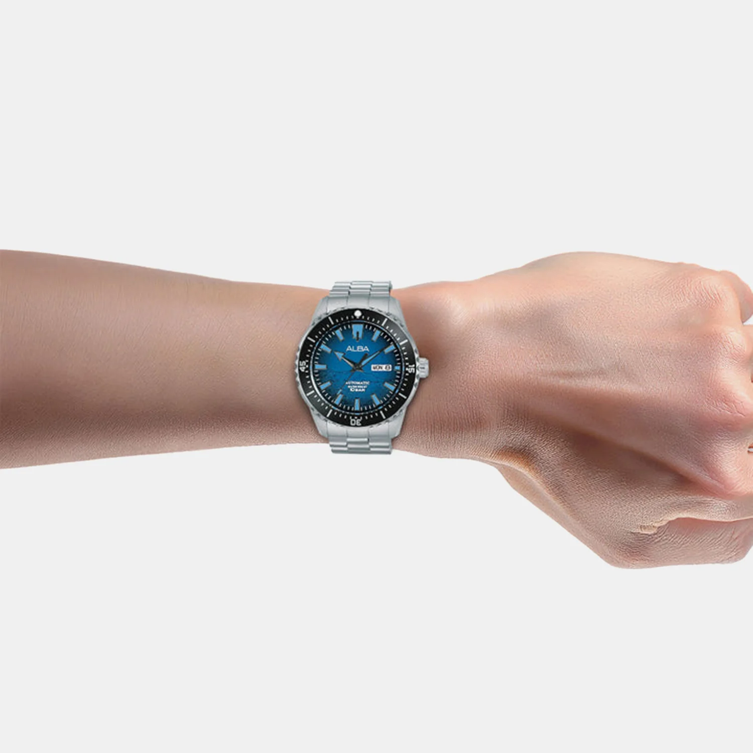 Mechanical Men Automatic Blue Dial Analog Stainless Steel Watch AL4741X1 - Image 5