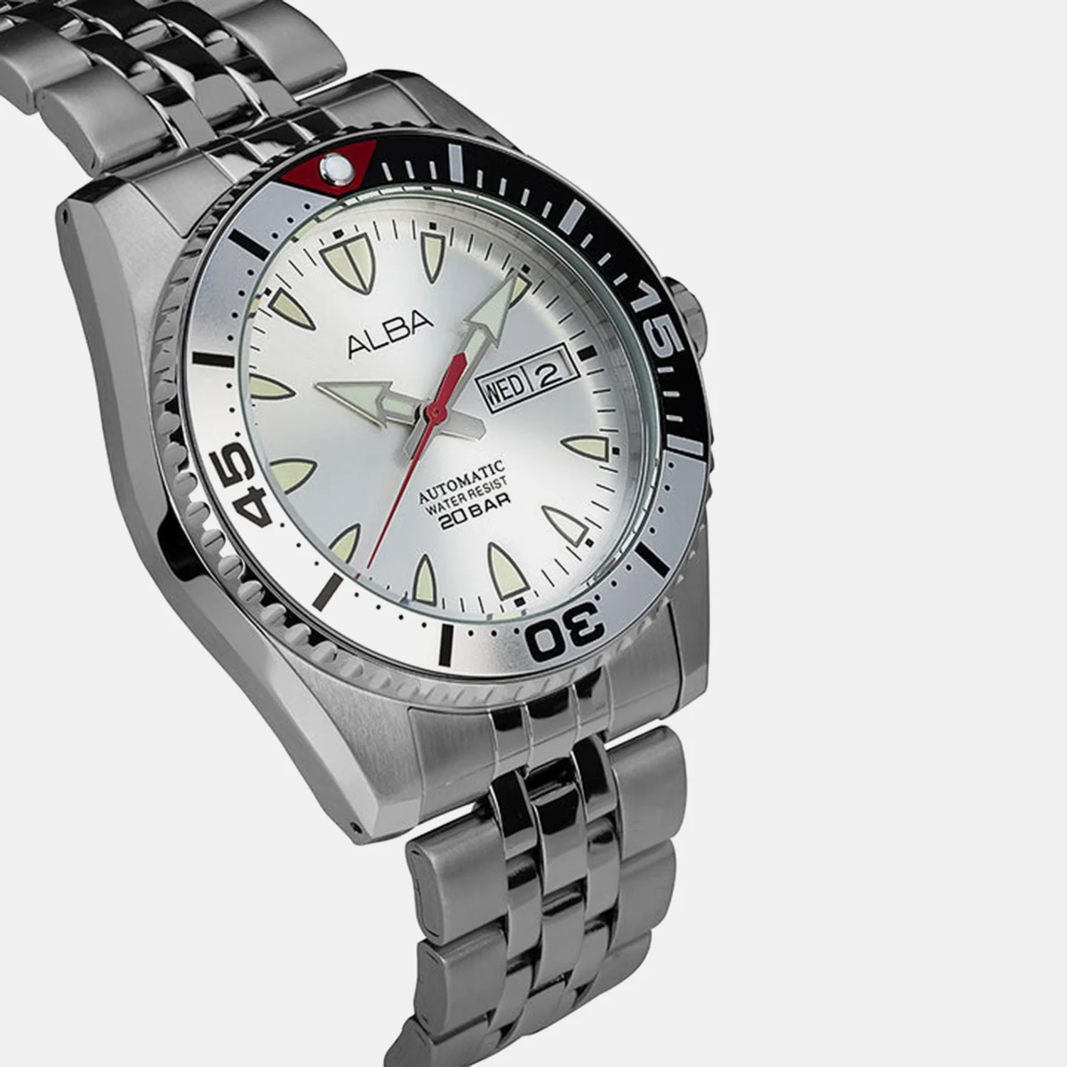 Mechanical Men Automatic Silver Dial Analog Stainless Steel Watch AL4765X1 - Image 2