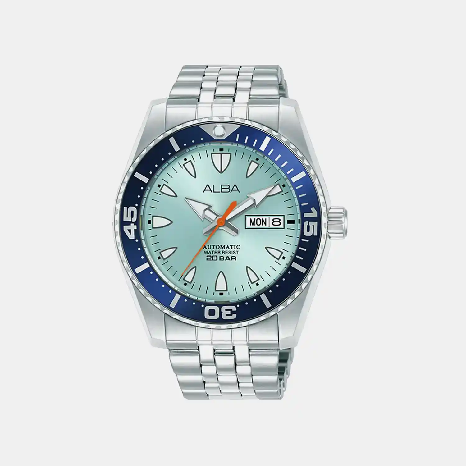 Men Automatic Aqua Blue Dial Chronograph Steel Watch AL4769X1
