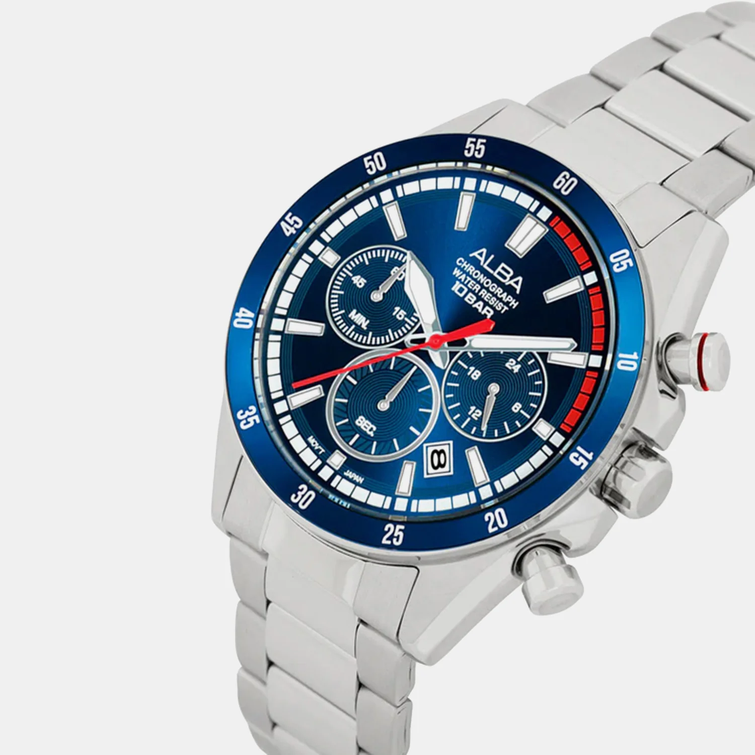 Men Quartz Blue Dial Analog Stainless Steel Watch AT3J27X1 - Image 2