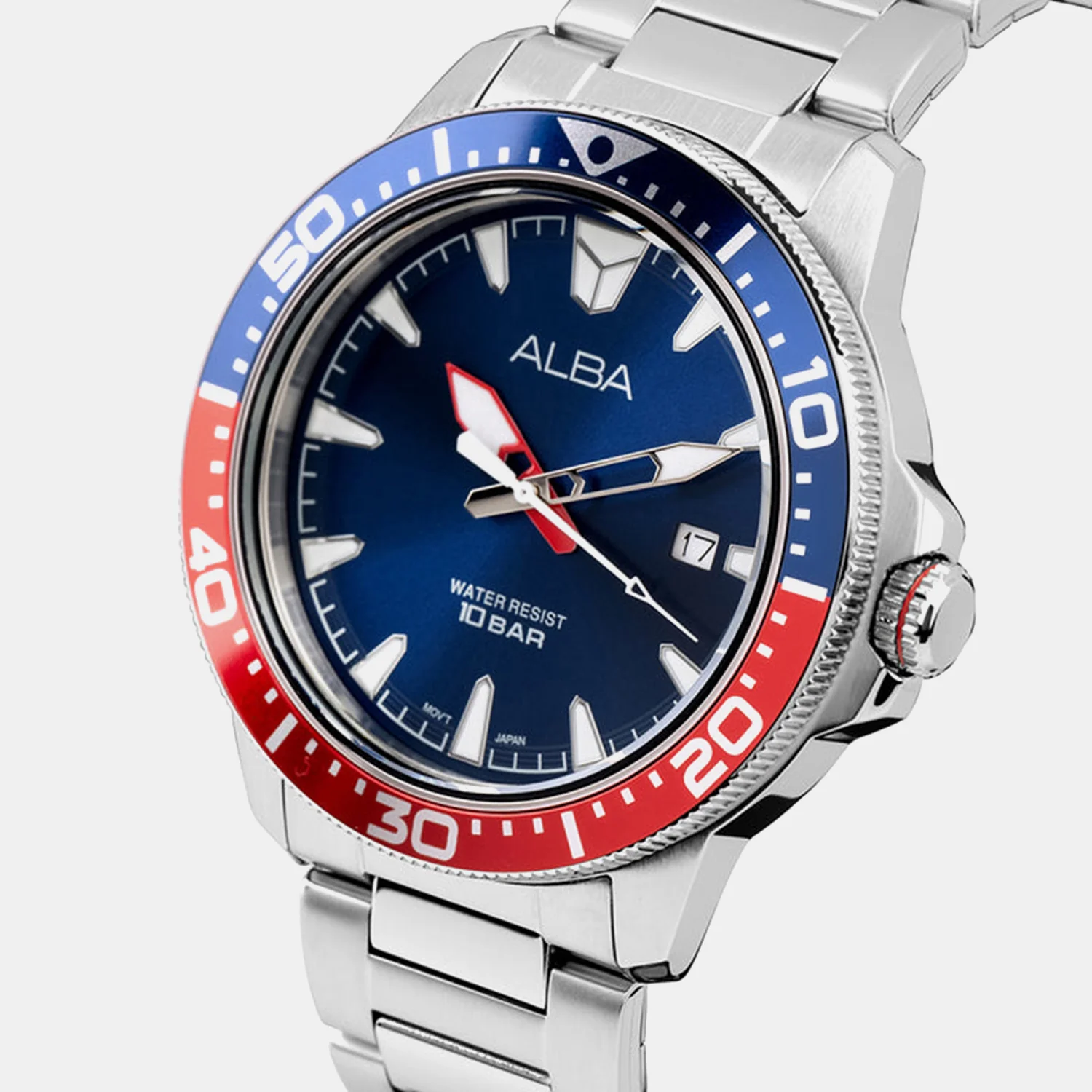 Men Quartz Blue Dial Analog Stainless Steel Watch AS9T97X1 - Image 3