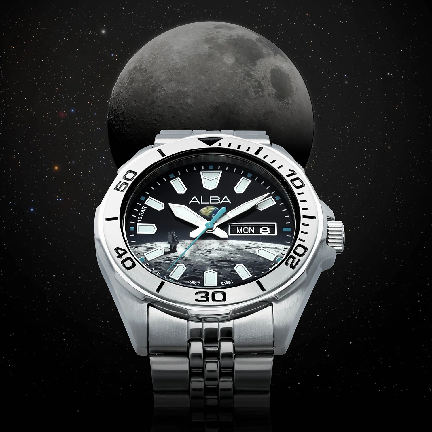 Men Quartz Dual Tone Dial Analog Stainless Steel Watch AV3591X2 - Image 8