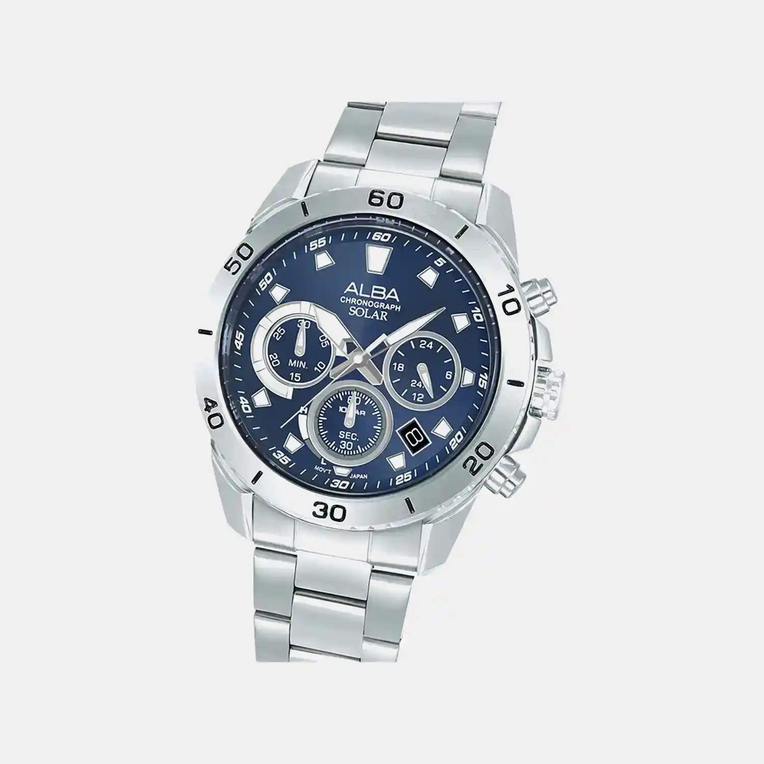 Men Solar Blue Dial Chronograph Steel Watch AZ5013X1 - Image 3