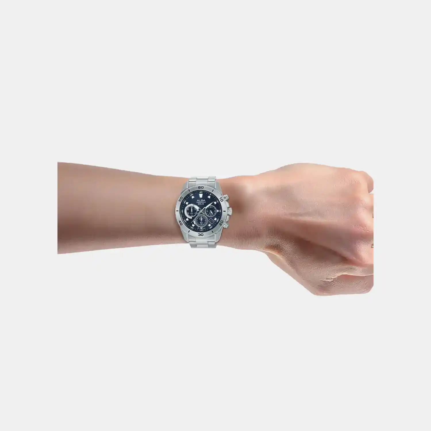 Men Solar Blue Dial Chronograph Steel Watch AZ5013X1 - Image 4