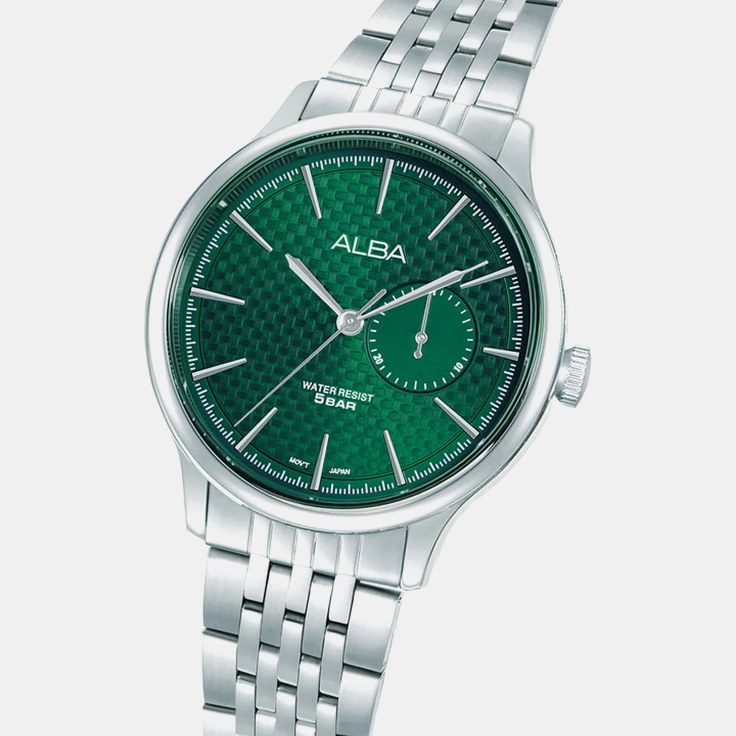 Prestige Men Quartz Green Dial Analog Stainless Steel Watch A5B001X1 - Image 2