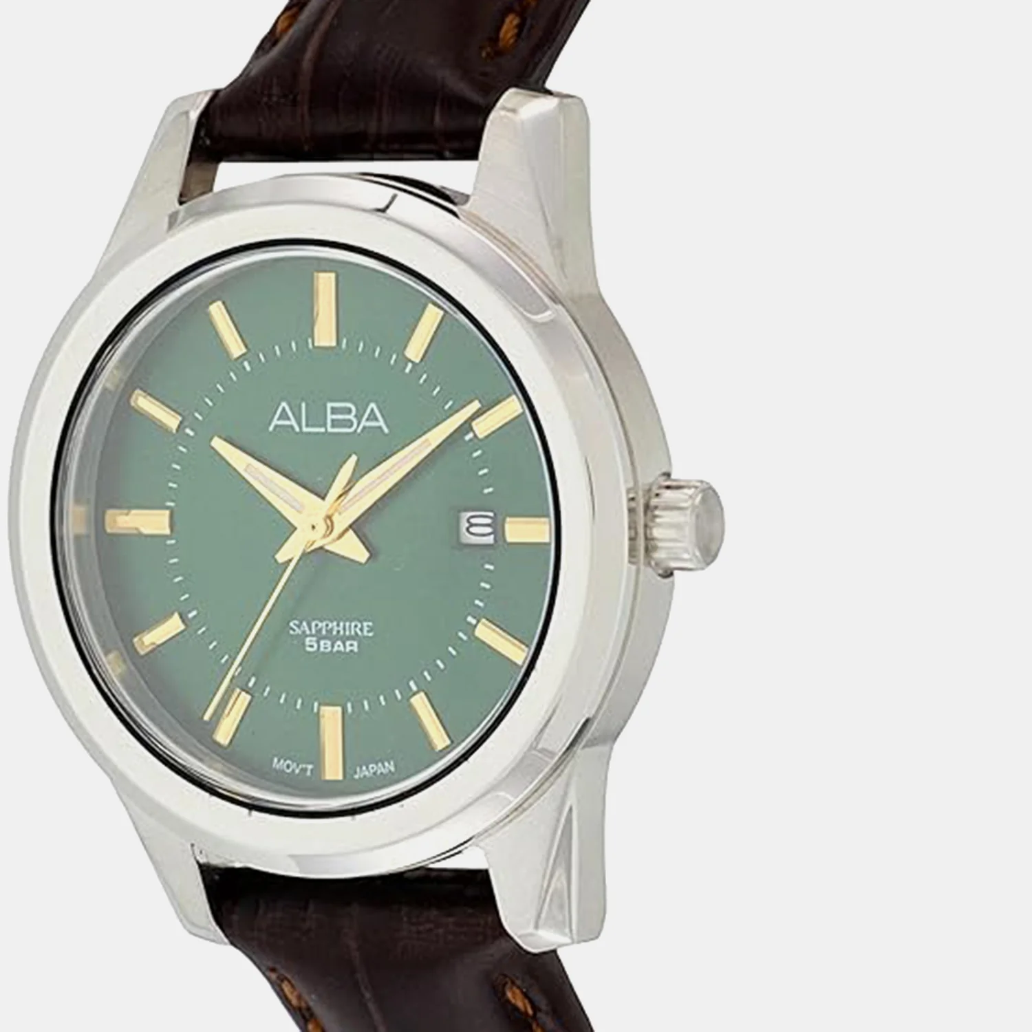 Prestige Women Quartz Green Dial Analog Leather Watch AH7EF5X1 - Image 2