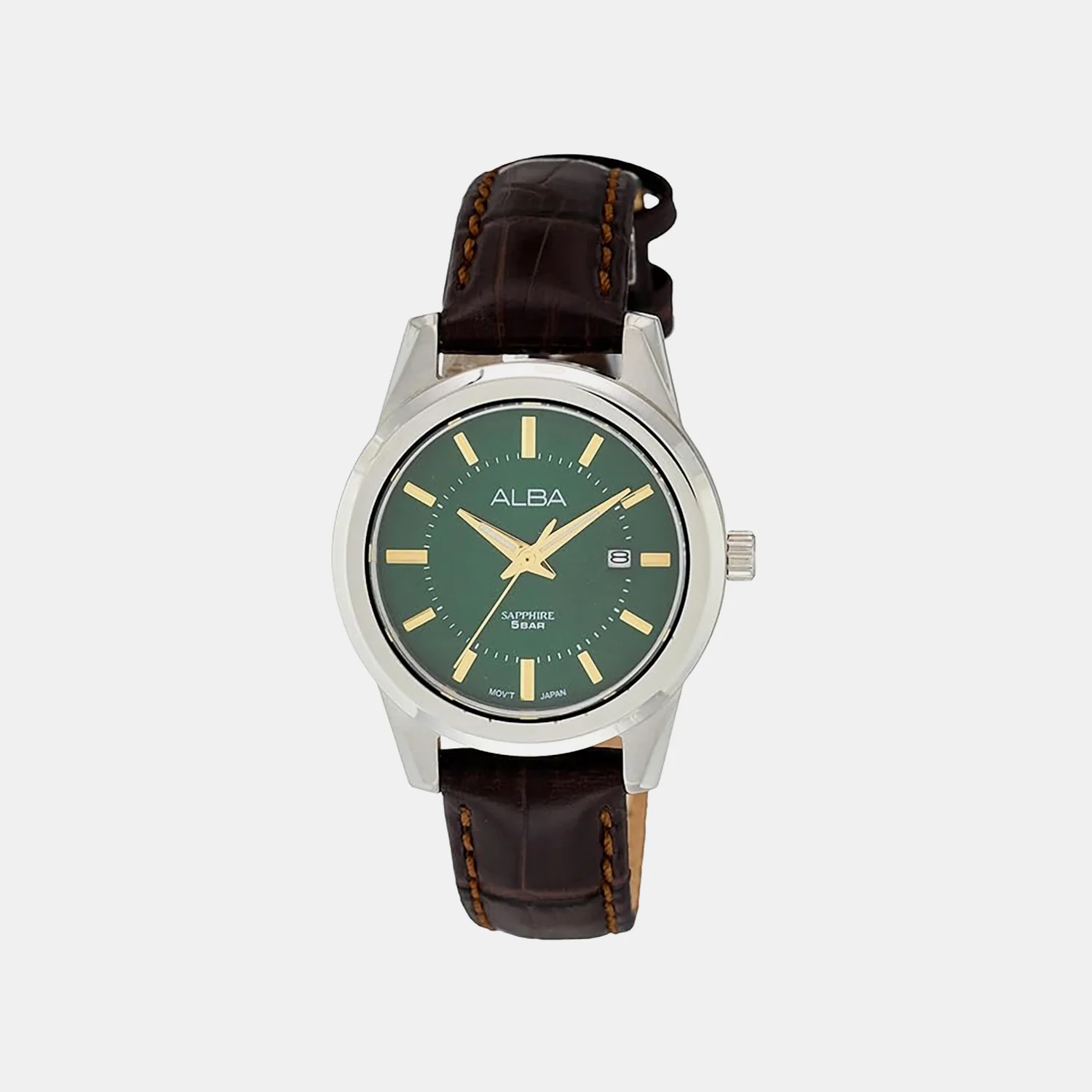 Prestige Women Quartz Green Dial Analog Leather Watch AH7EF5X1 - Image 3