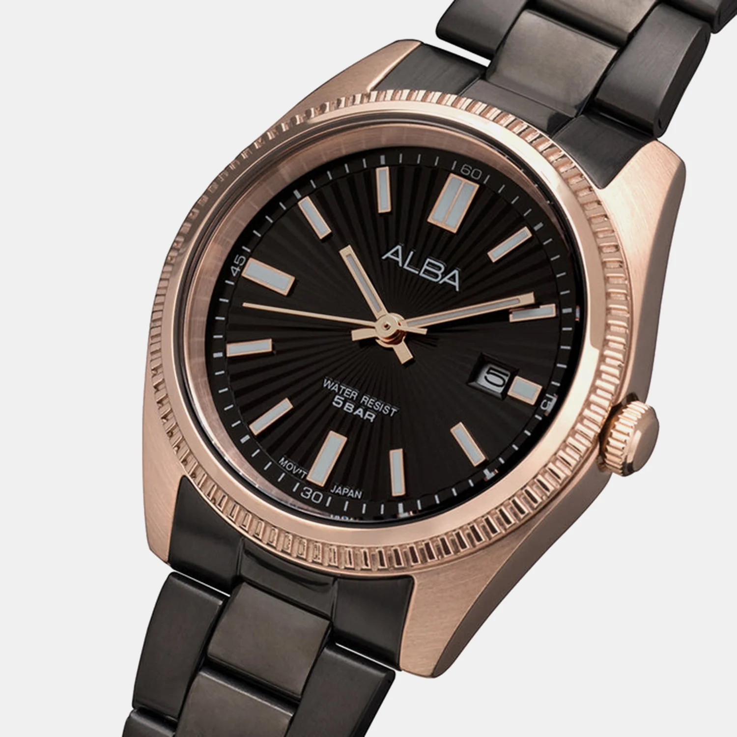 Women Quartz Black Dial Analog Stainless Steel Watch AH7CW4X1 - Image 2