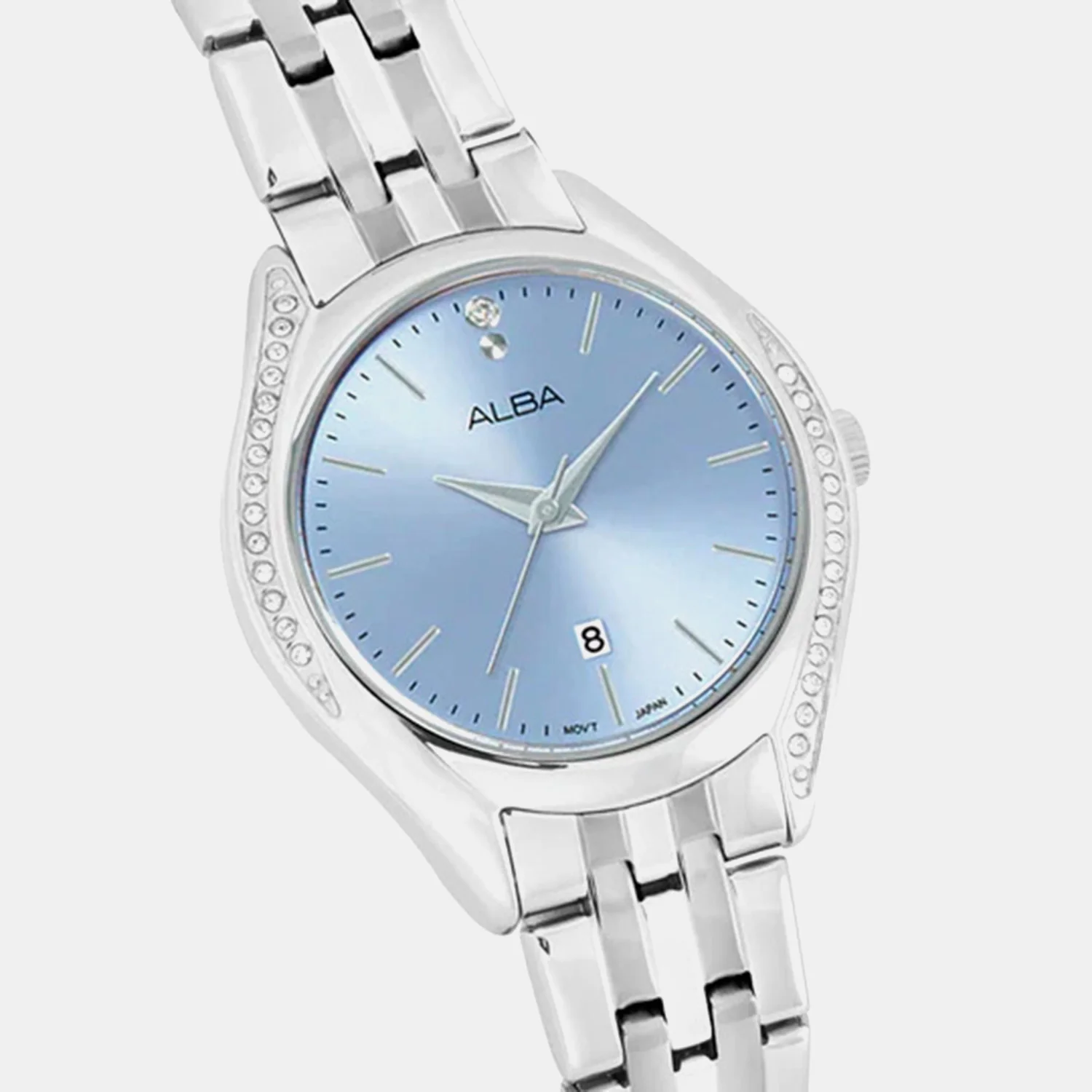 Women Quartz Blue Dial Analog Stainless Steel Watch AH7BU3X1 - Image 3