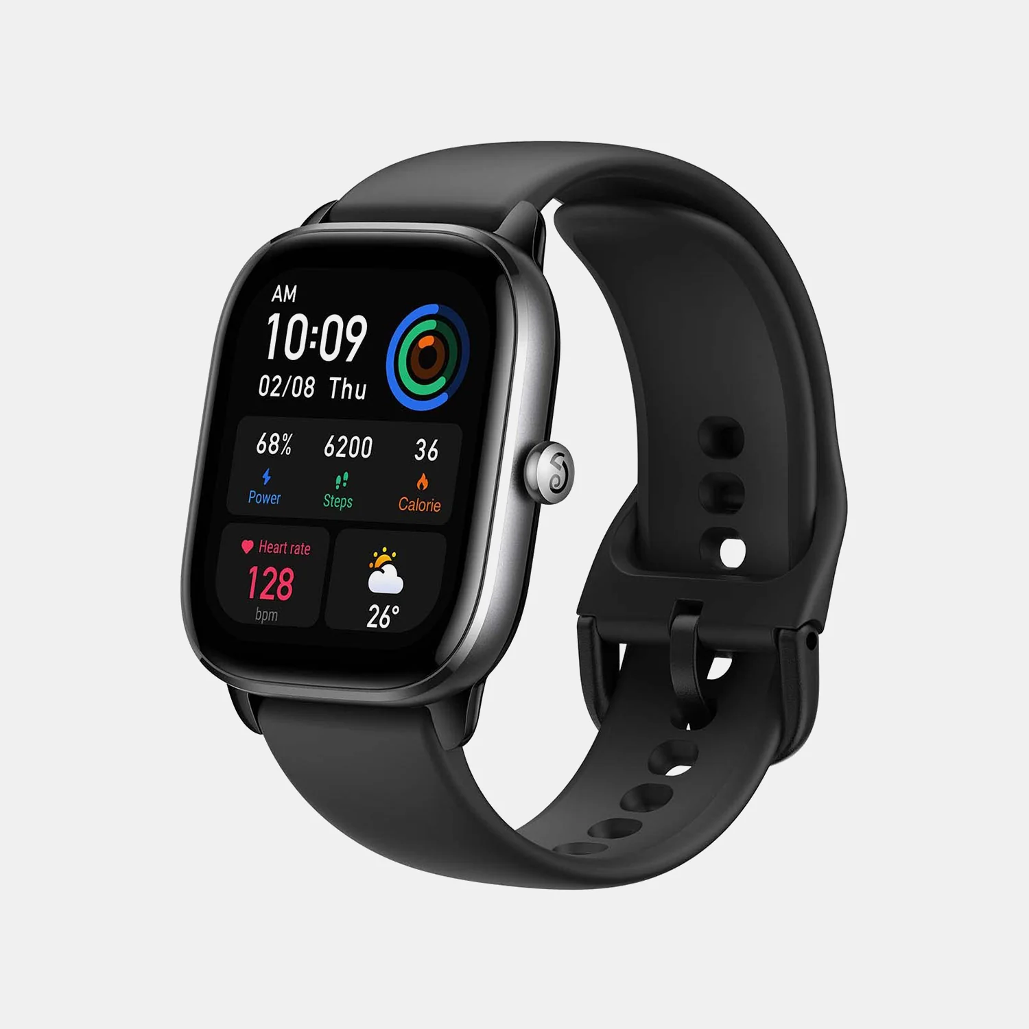 Gts Unisex Quartz Black Dial Digital Silicone Watch Gts 4 Mini Midnight Black