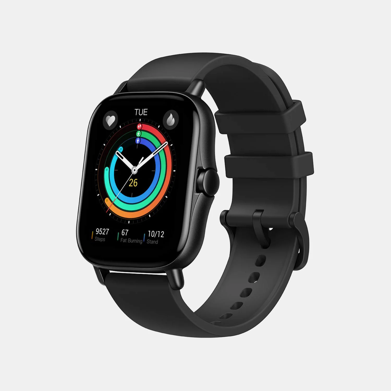 Gts Unisex Quartz Black Dial Digital Silicone Watch Gts2e Black - Image 5