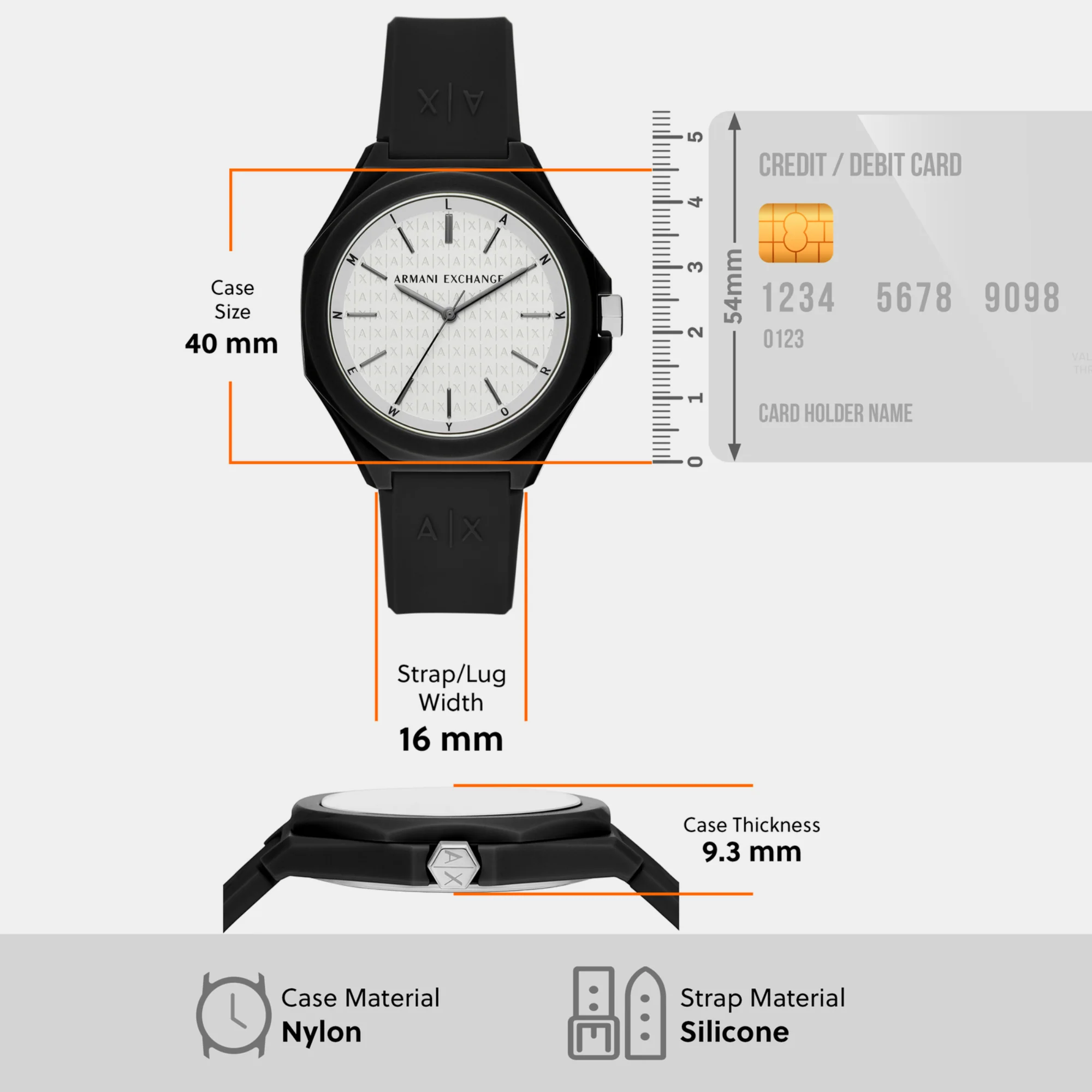 Andrea Men Quartz White Dial Analog Silicone Watch AX4600 - Image 4