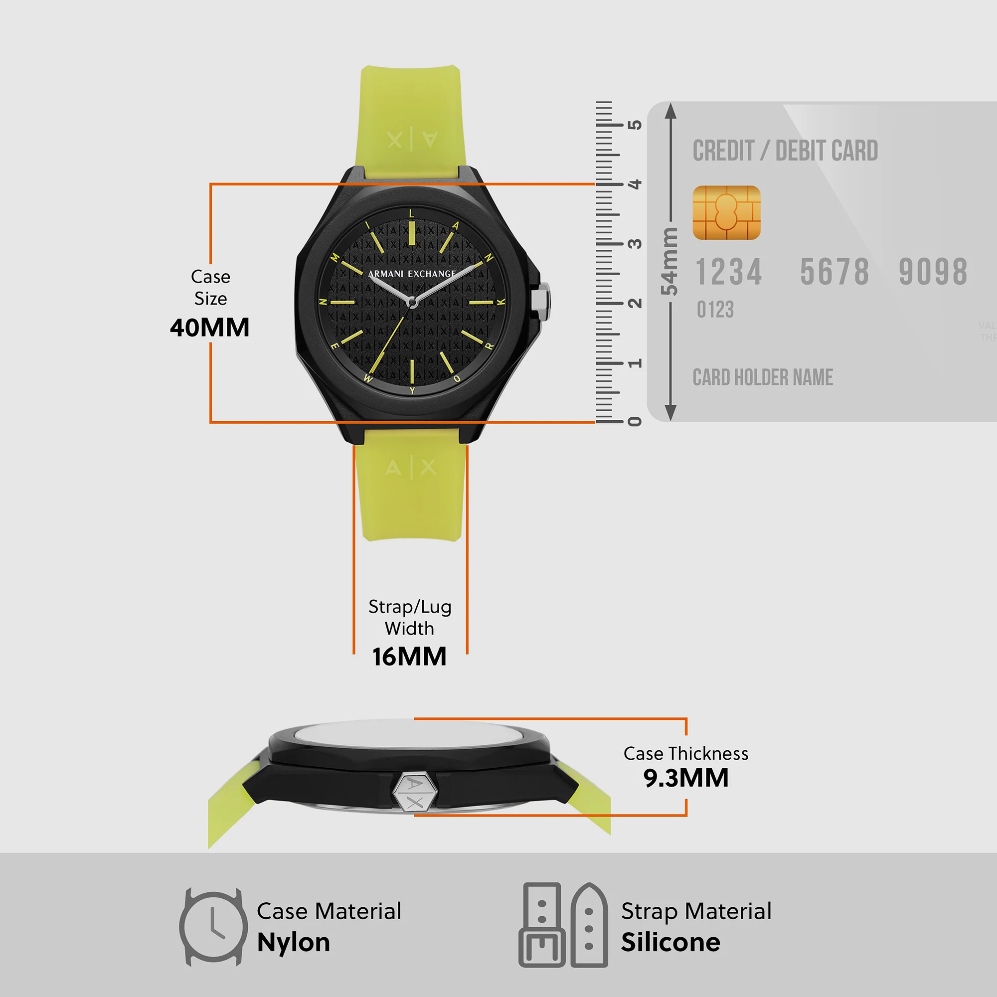 Andrea Women Quartz Black Dial Analog Silicone Watch AX7155SET - Image 5