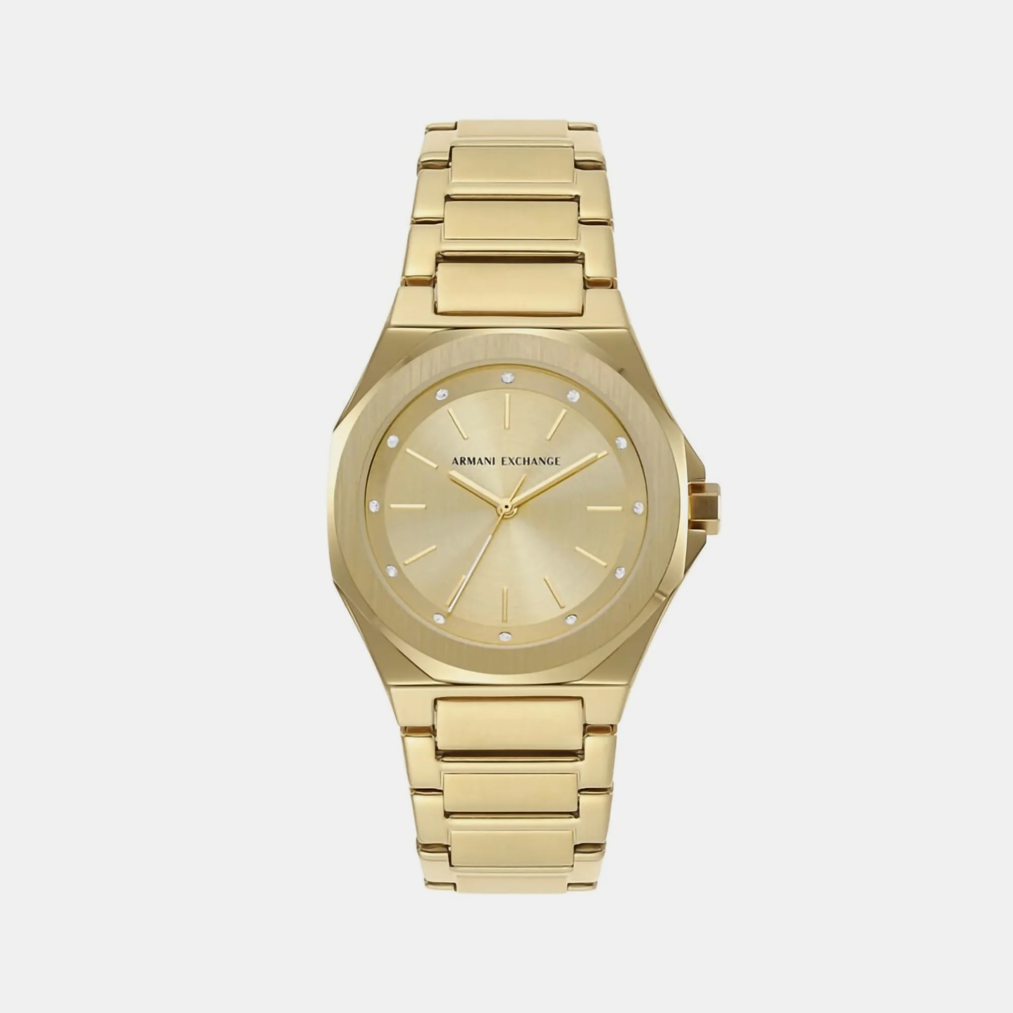 Andrea Women Quartz Gold Dial Analog Stainless Steel Watch AX4608