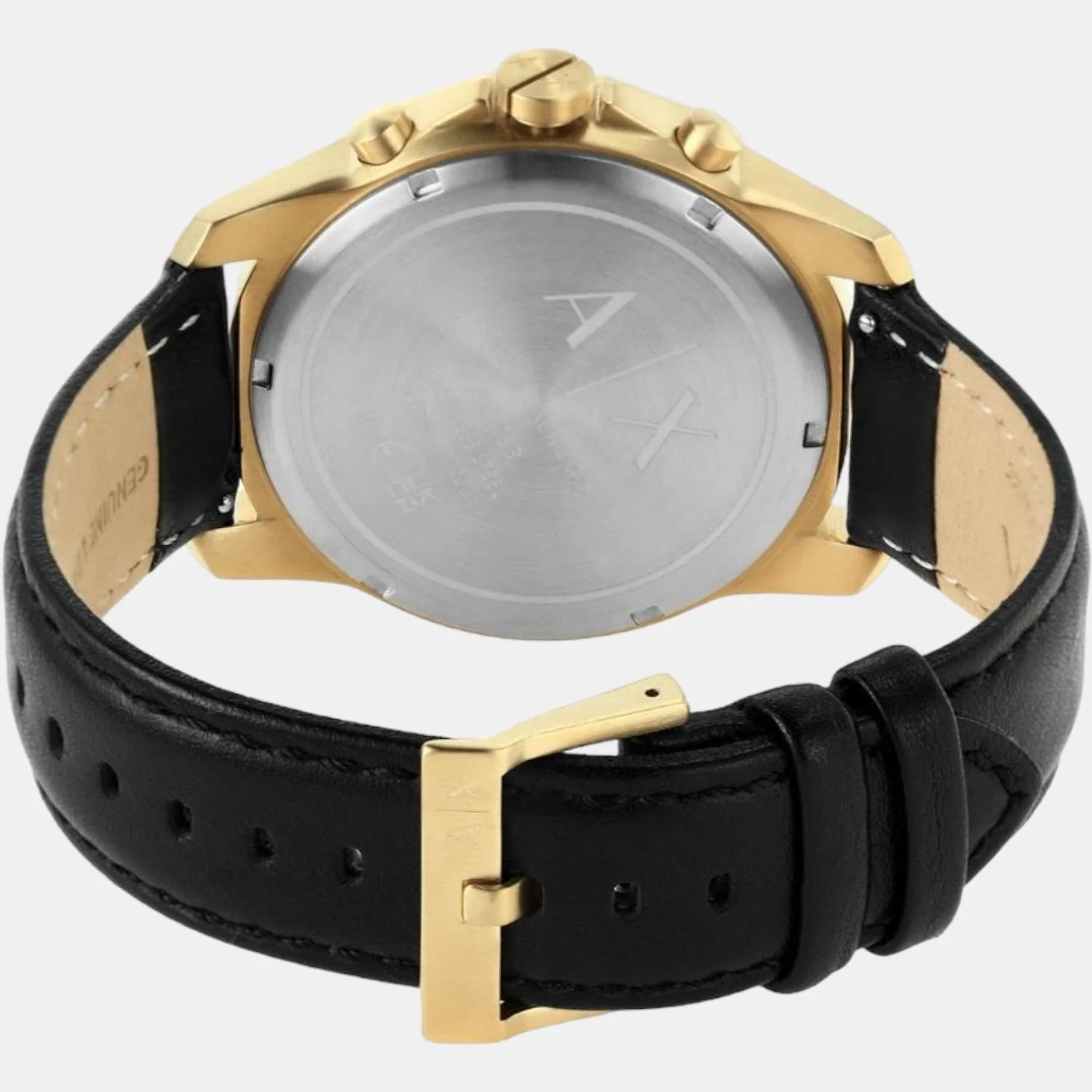 Banks Men Quartz Black Dial Chronograph Leather Watch AX7133SET - Image 5