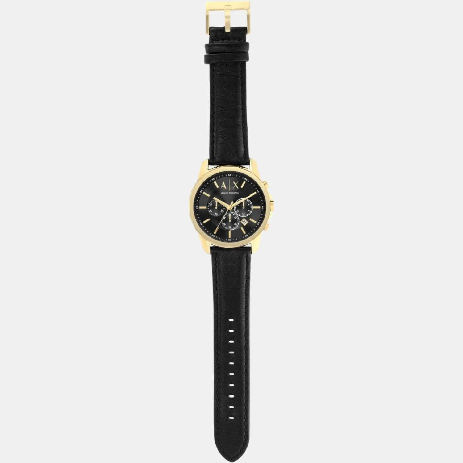Banks Men Quartz Black Dial Chronograph Leather Watch AX7133SET - Image 9