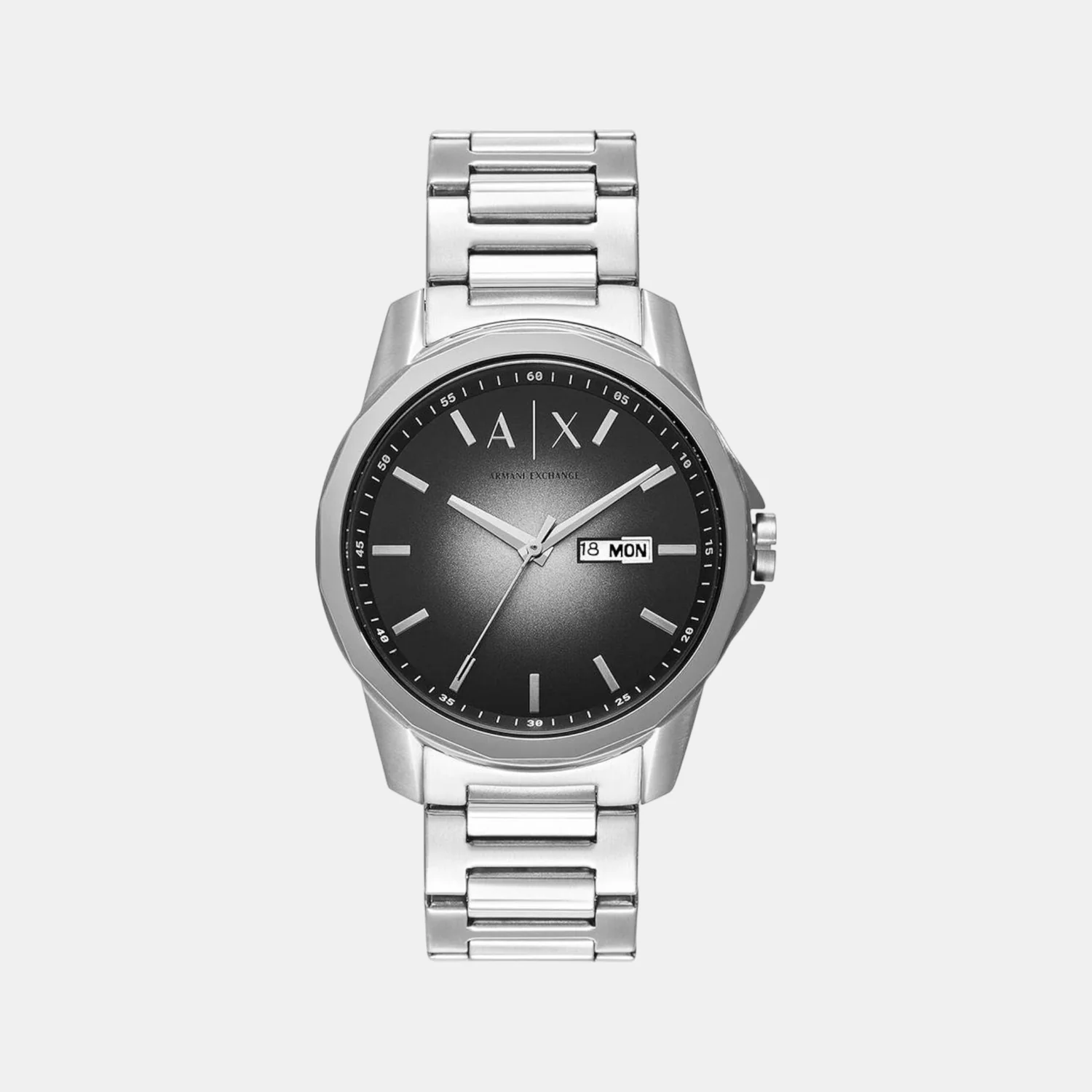 Banks Men Quartz Grey Dial Analog Stainless Steel Watch AX1764 - Image 2