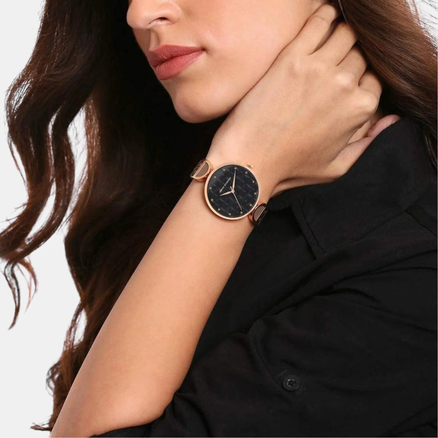 Brooke Women Quartz Black Dial Analog Leather Watch AX5329 - Image 7