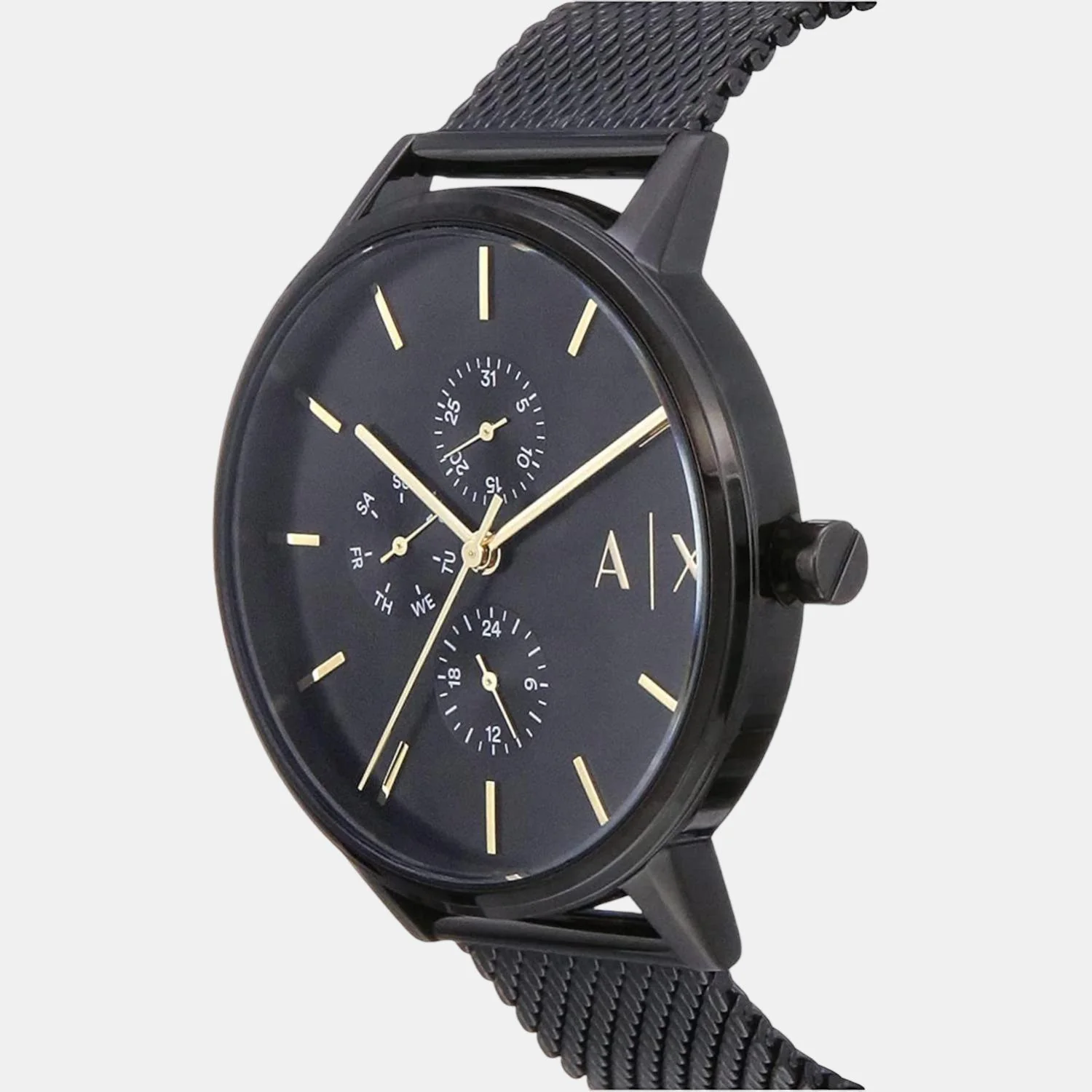 Cayde Men Quartz Black Dial Chronograph Stainless Steel Watch AX2716 - Image 3