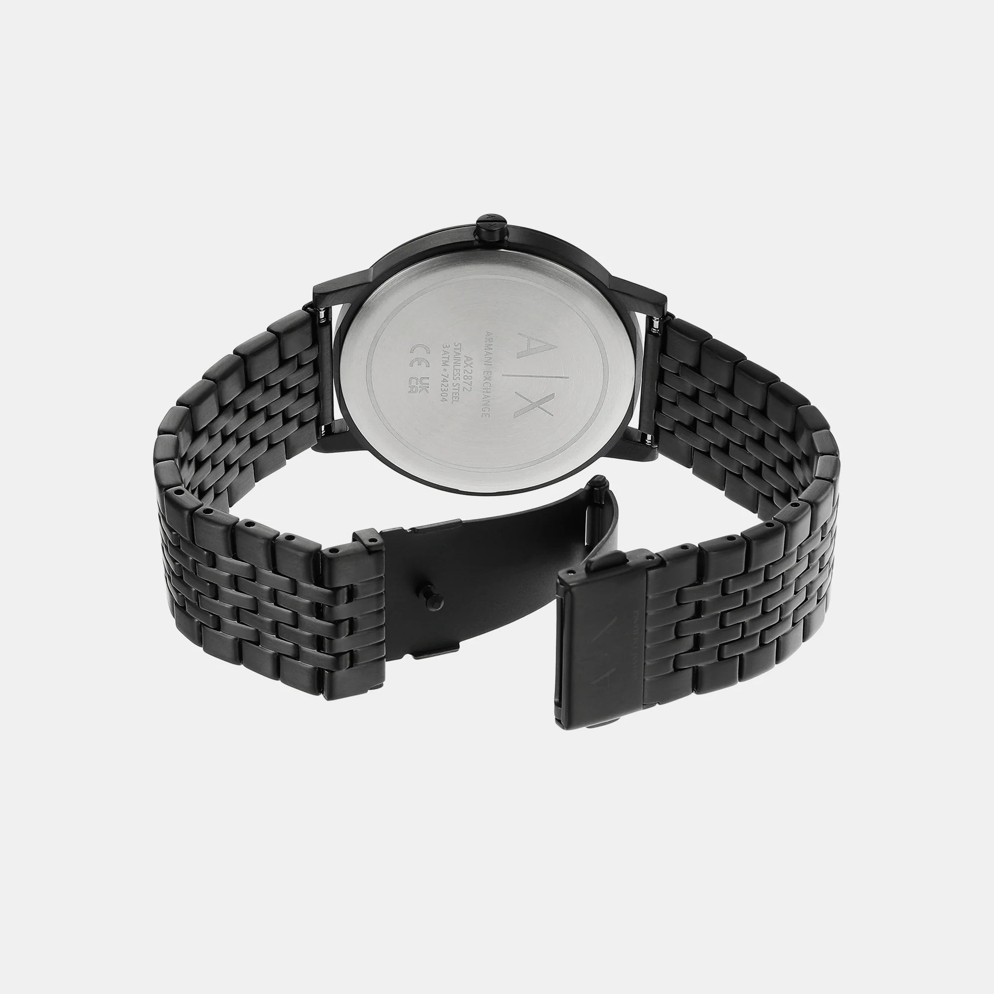Dale Men Quartz Black Dial Analog Stainless Steel Watch AX2872 - Image 5