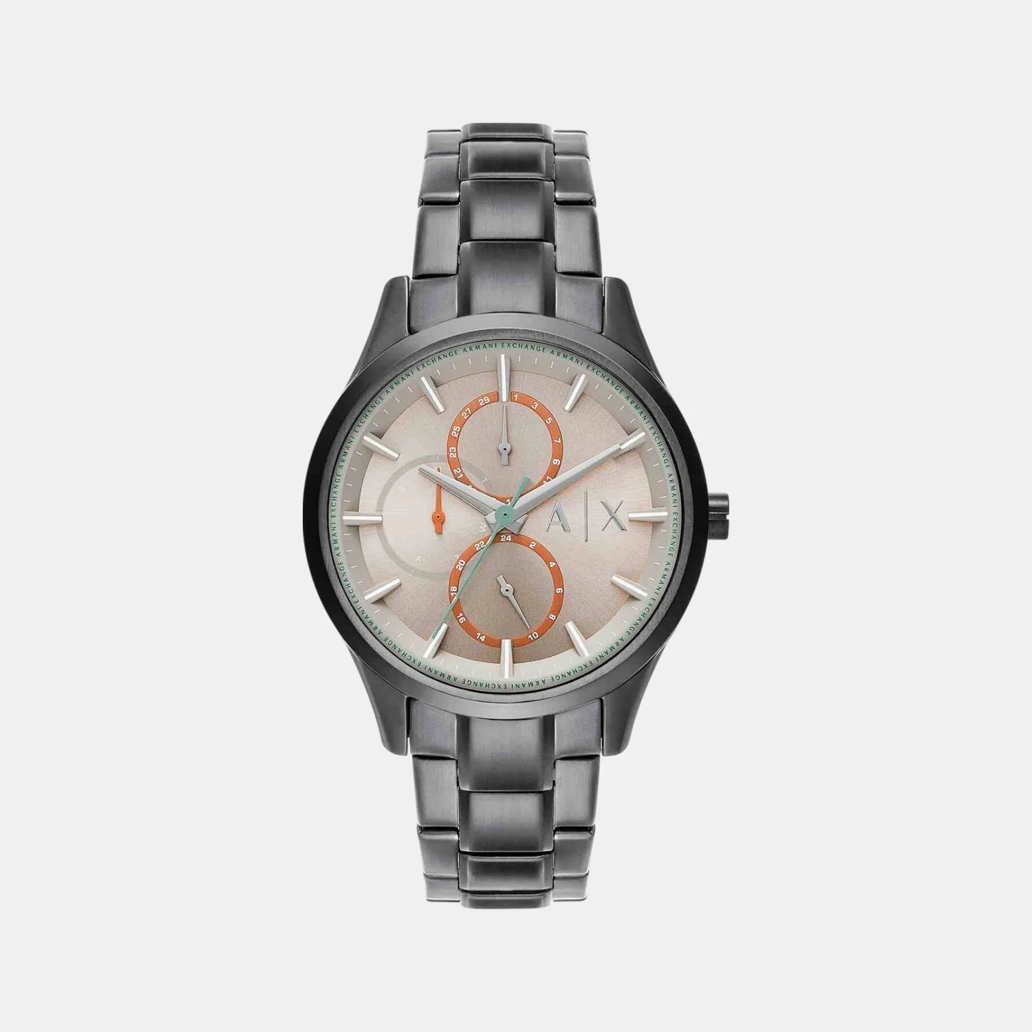Dante Men Quartz Brown Dial Multi-Function Stainless Steel Watch AX1880 - Image 2