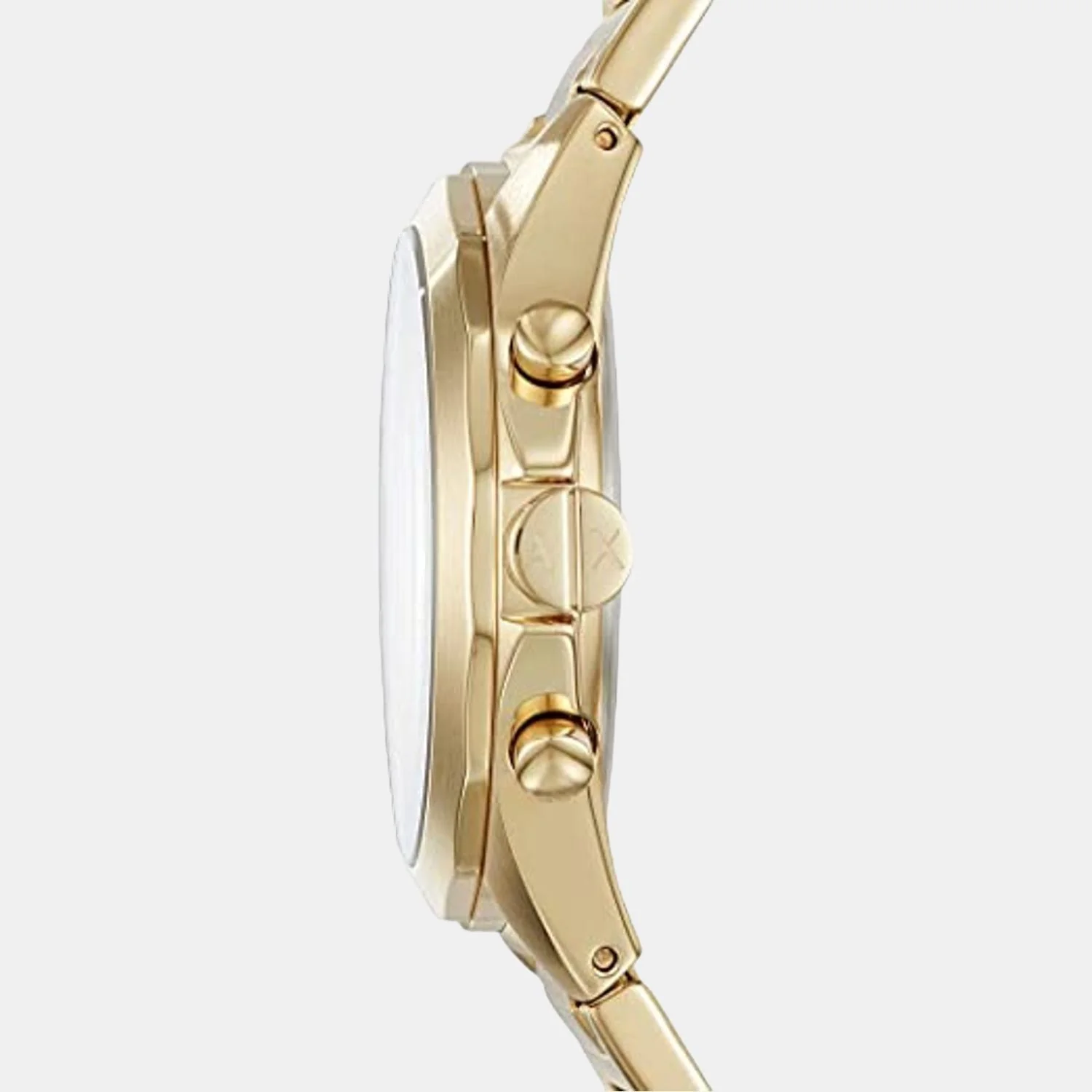 Drexler Men Quartz Gold Dial Chronograph Stainless Steel Watch AX2602 - Image 2