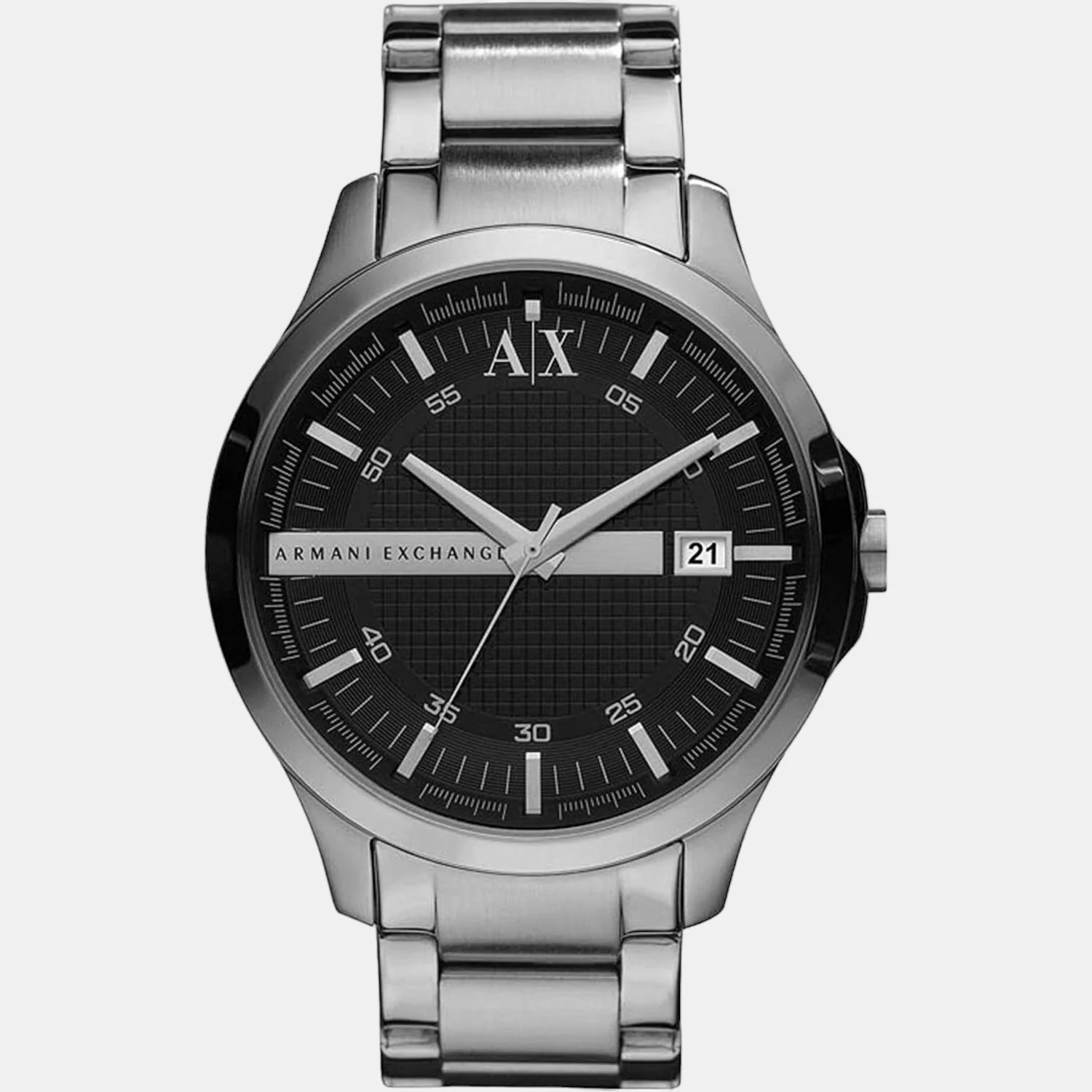 Hampton Men Quartz Black Dial Analog Stainless Steel Watch AX2103 - Image 5