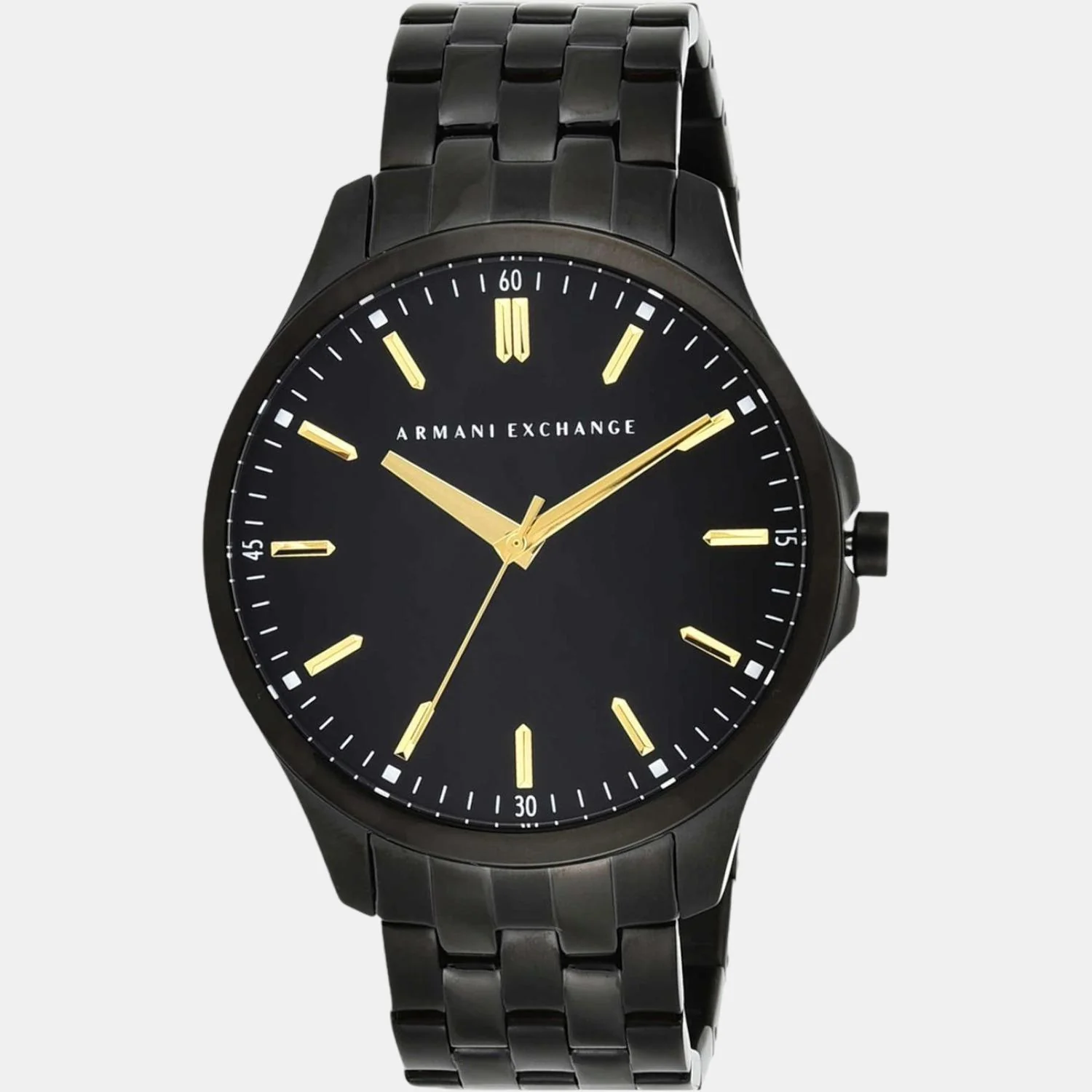 Hampton Men Quartz Black Dial Analog Stainless Steel Watch AX2144 - Image 3