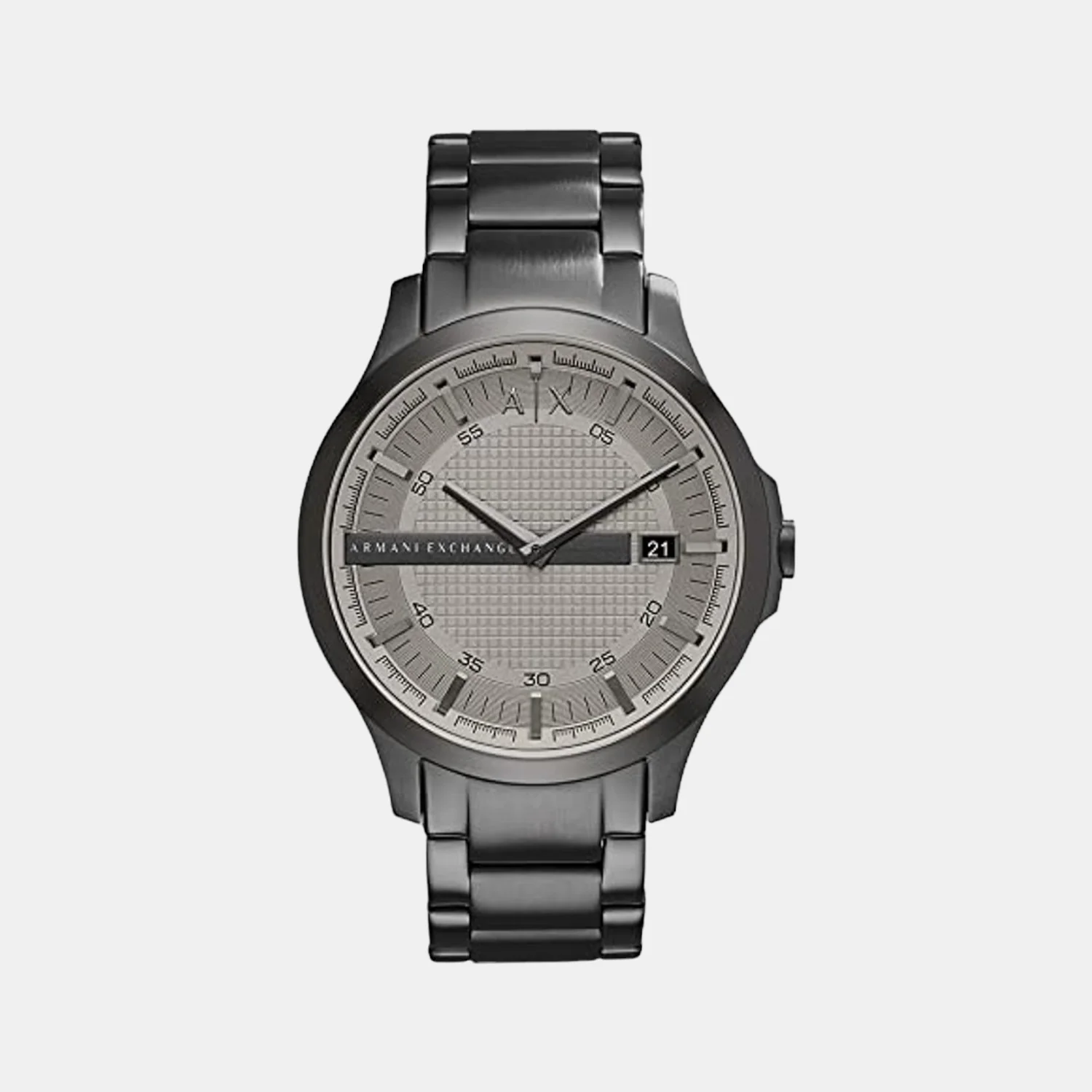 Hampton Men Quartz Grey Dial Analog Stainless Steel Watch AX2194
