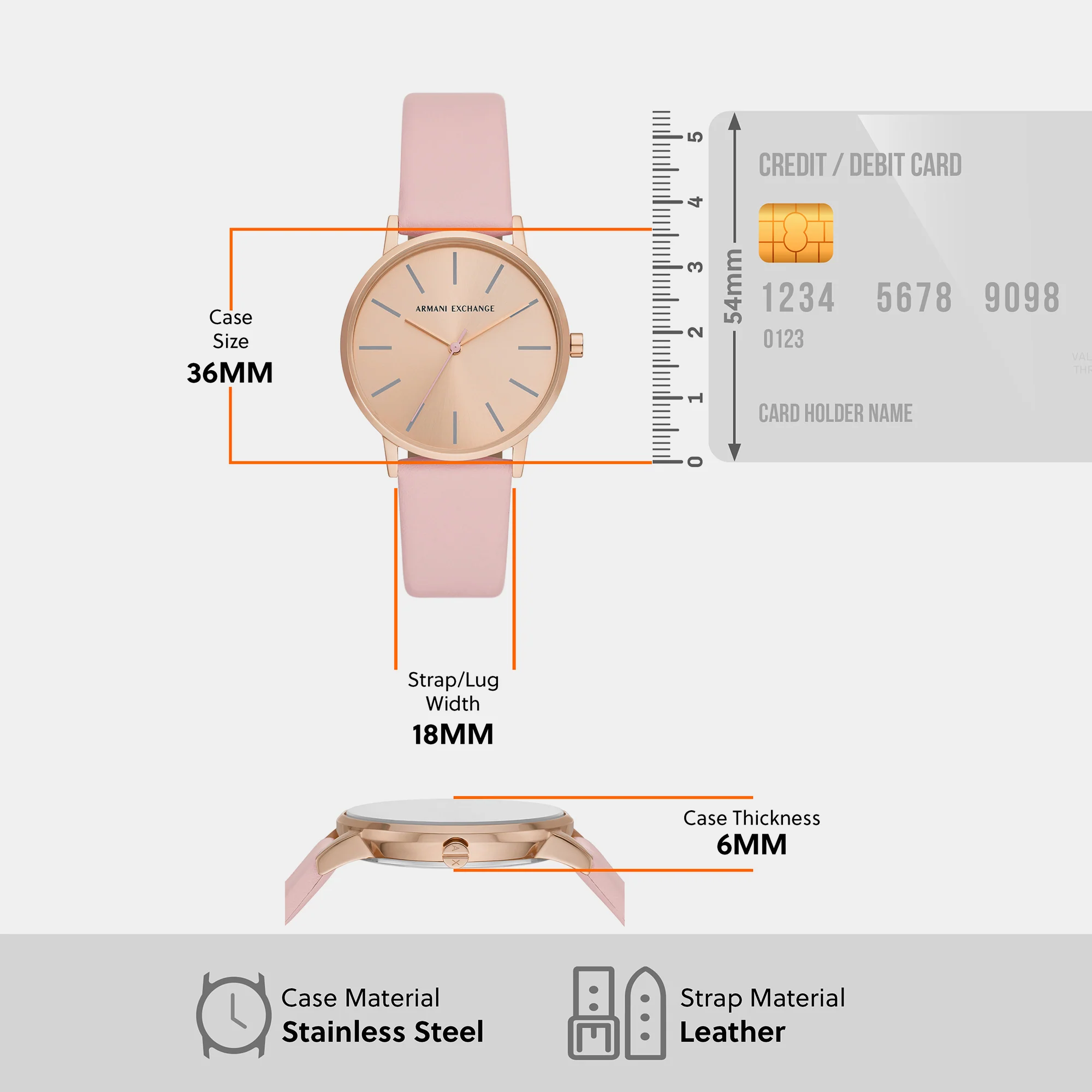 Lola Women Quartz Rose Gold Dial Analog Leather Watch AX7150SET - Image 8